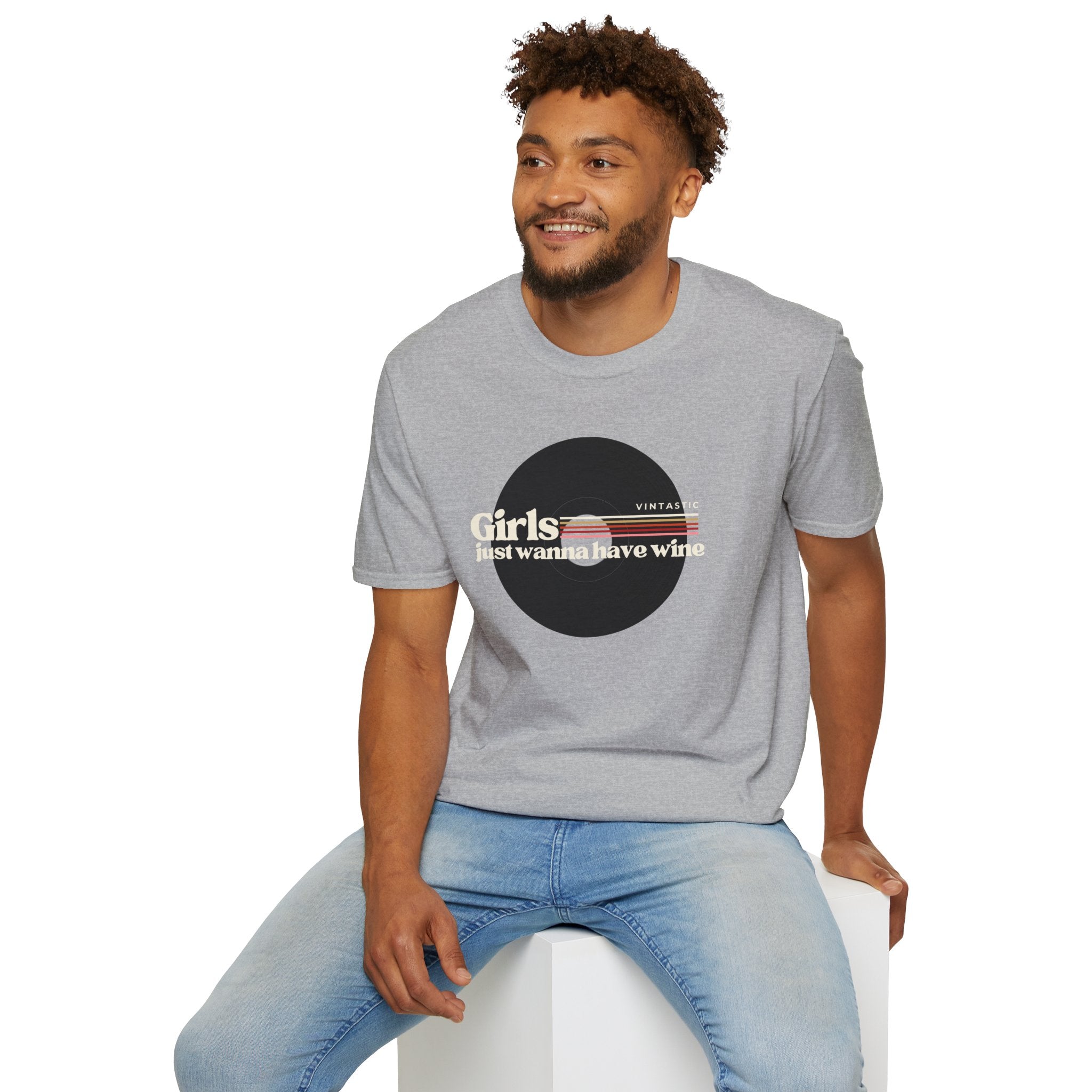Girls Just Wanna Have Wine T-Shirt | Women’s Wine Lover Tee | Wine & Vinyl Collection