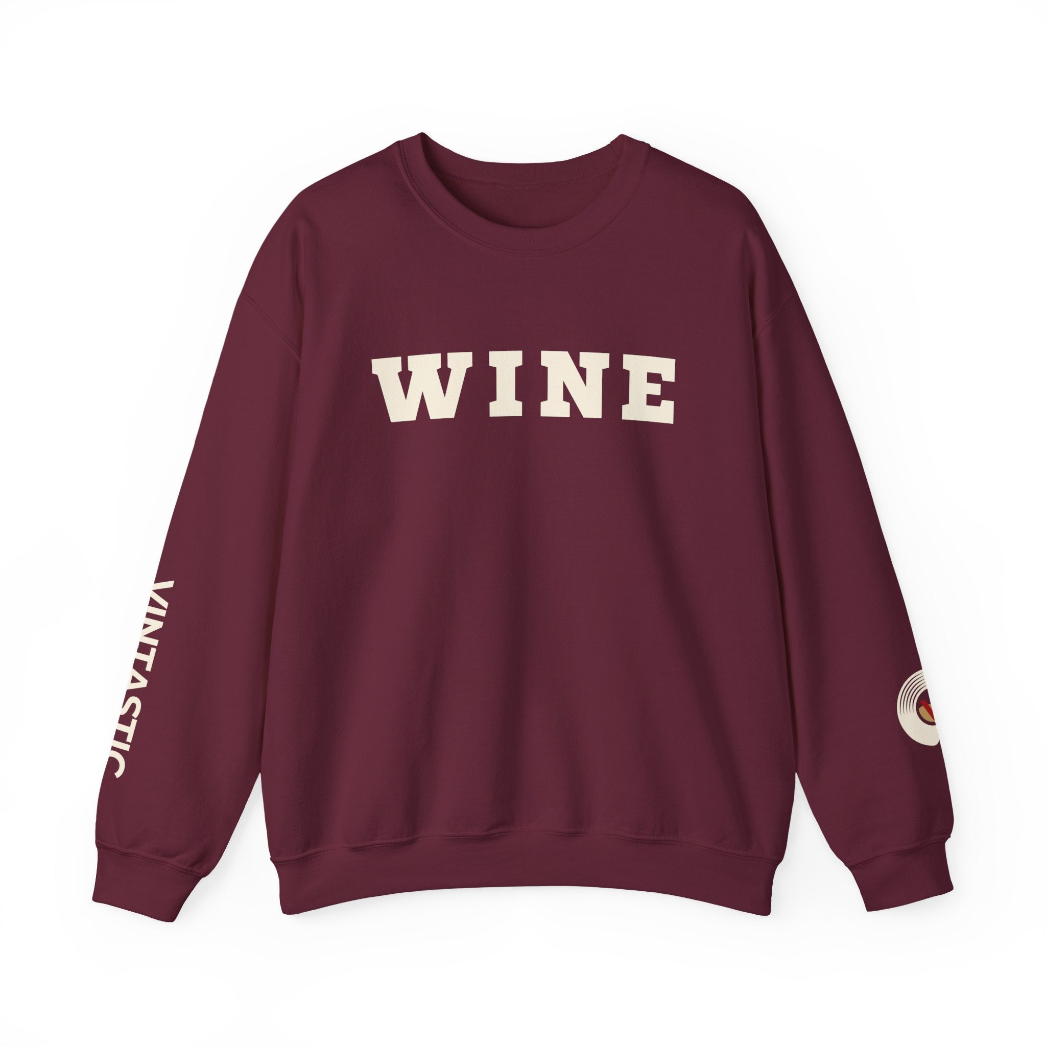 WINE Crewneck — Cozy. Classy. Vintastic.