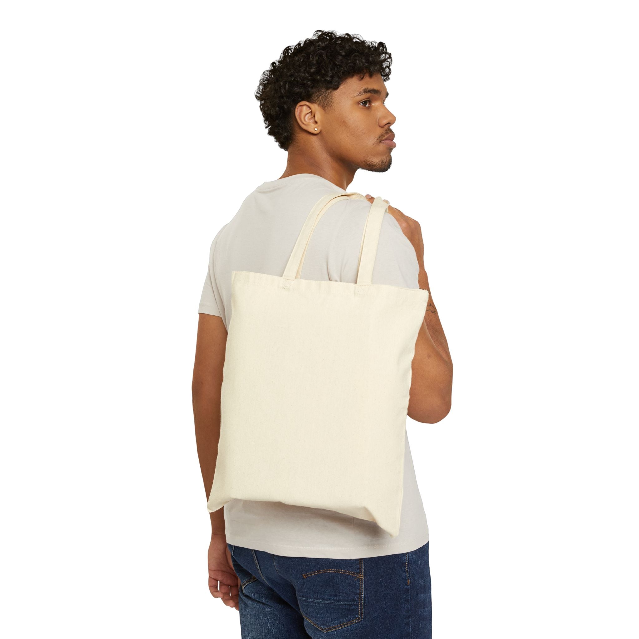 Wine Girl Floral Cotton Tote Bag