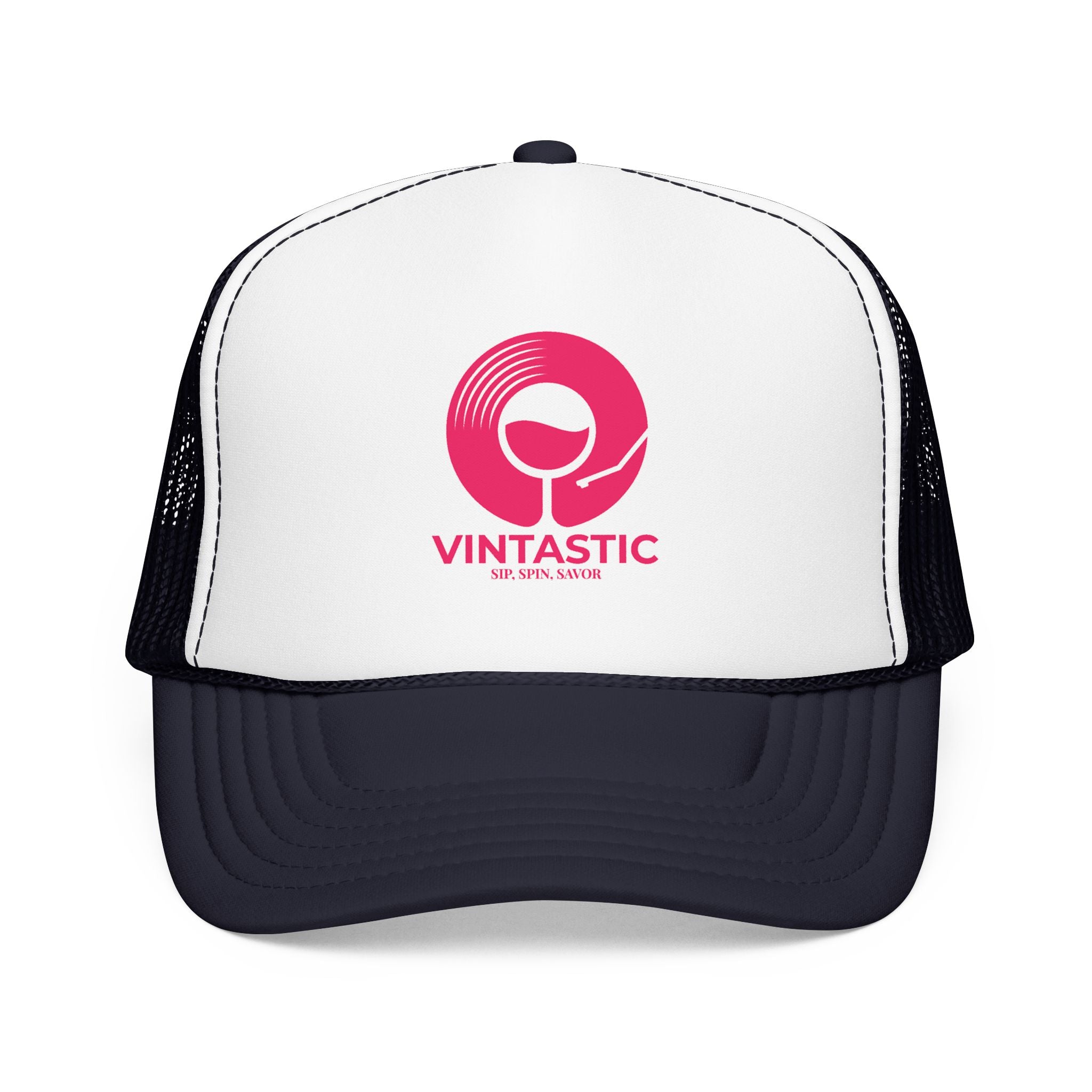 Vintastic Trucker Hat — Retro Wine Logo Foam Cap