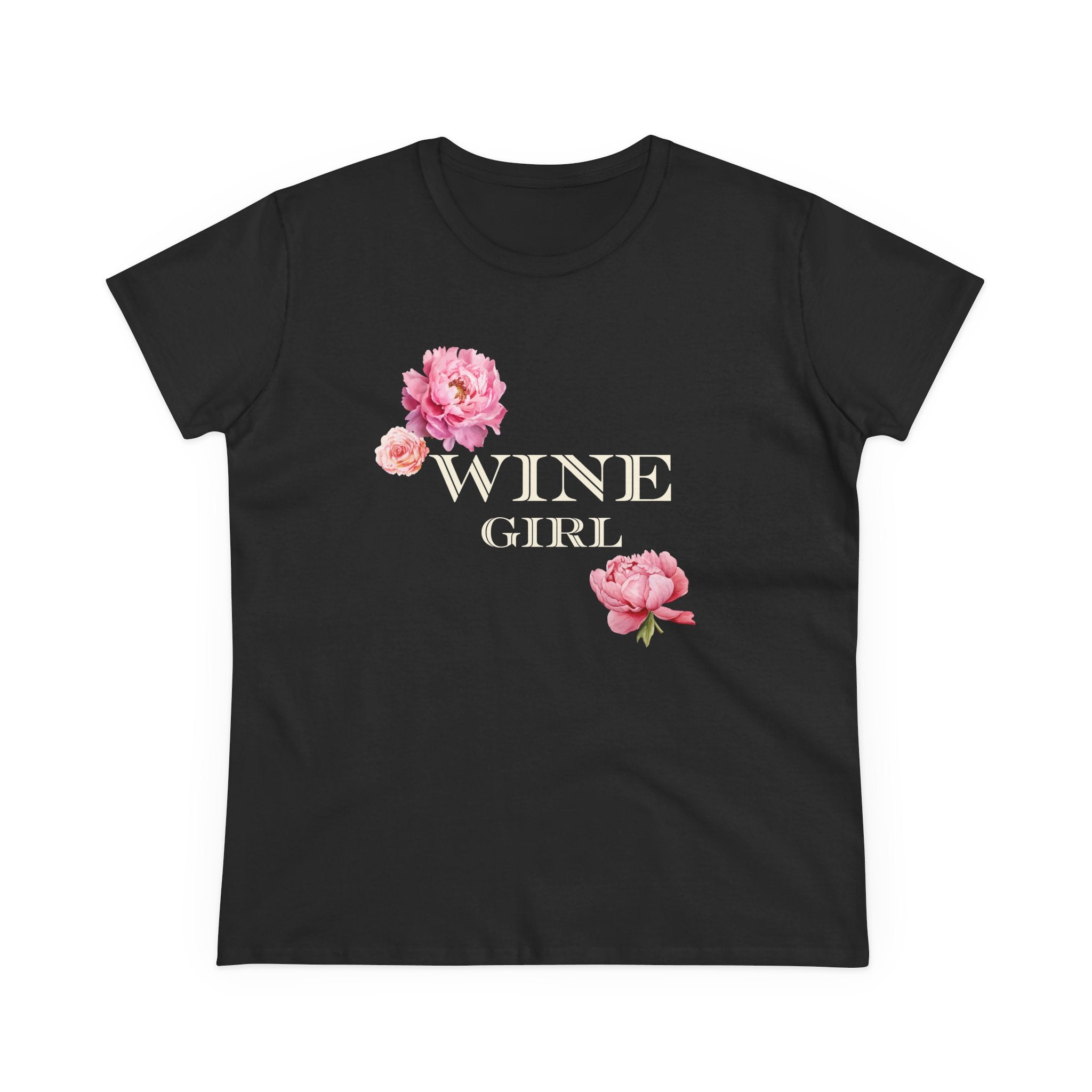 Wine Girl Floral Women's Tee - Perfect for Wine Lovers