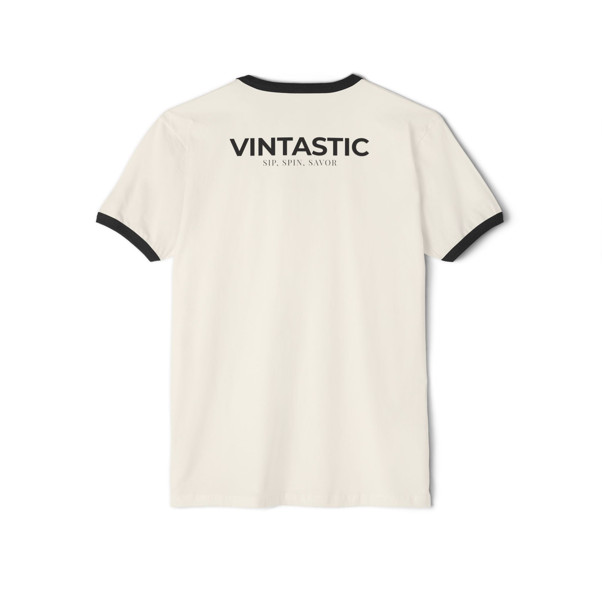 Wine Girl Ringer T-Shirt — Floral Butterfly Retro Vibe