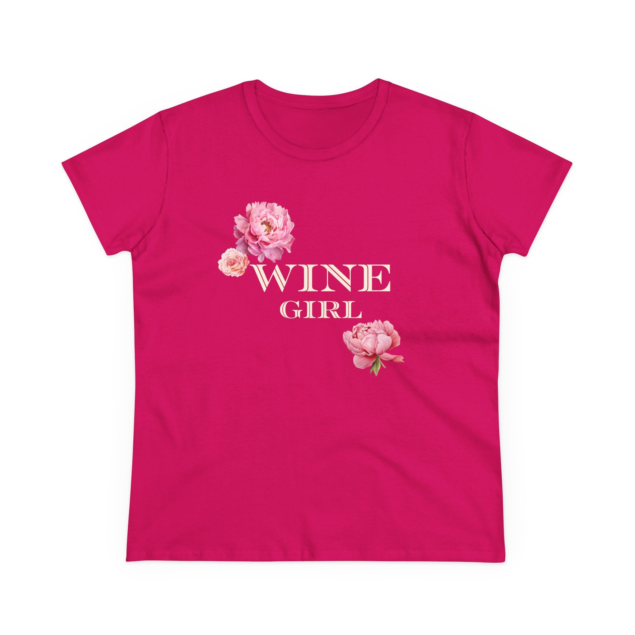 Wine Girl Floral Women's Tee - Perfect for Wine Lovers