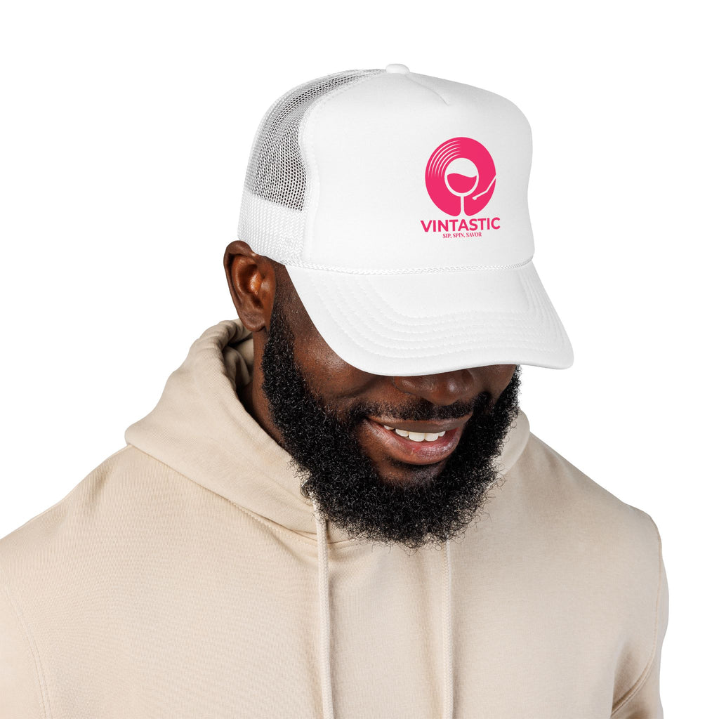 Vintastic Trucker Hat — Retro Wine Logo Foam Cap