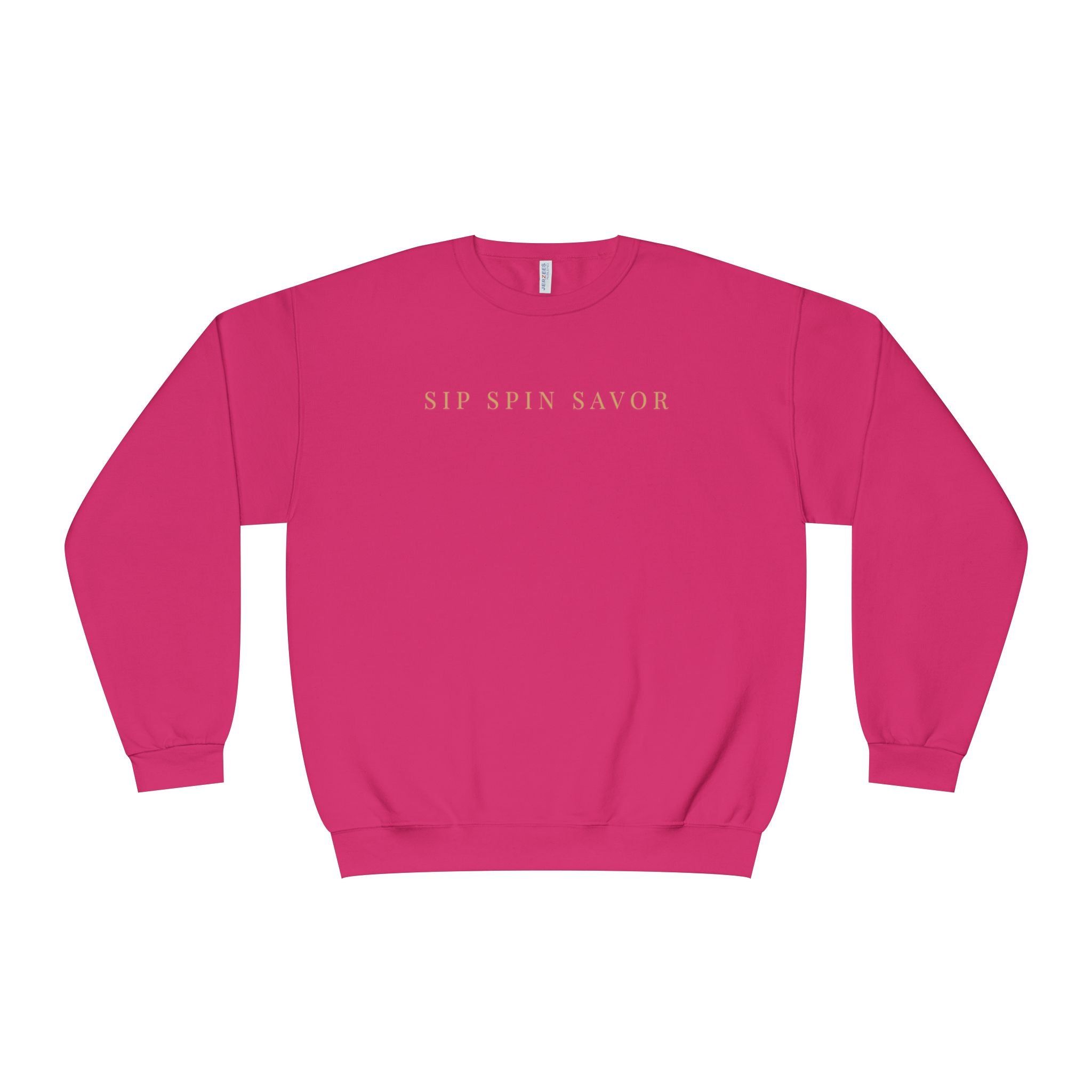 Vintastic Crewneck Sweatshirt — 'Sip Spin Savor' Wine Lover Pullover