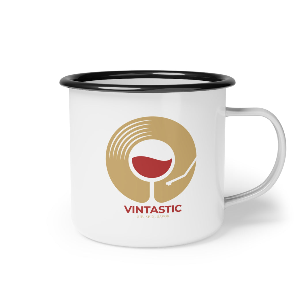 Vintastic Enamel Camp Cup - Ideal for Wine Lovers | Perfect for Outdoor Adventures & Gatherings