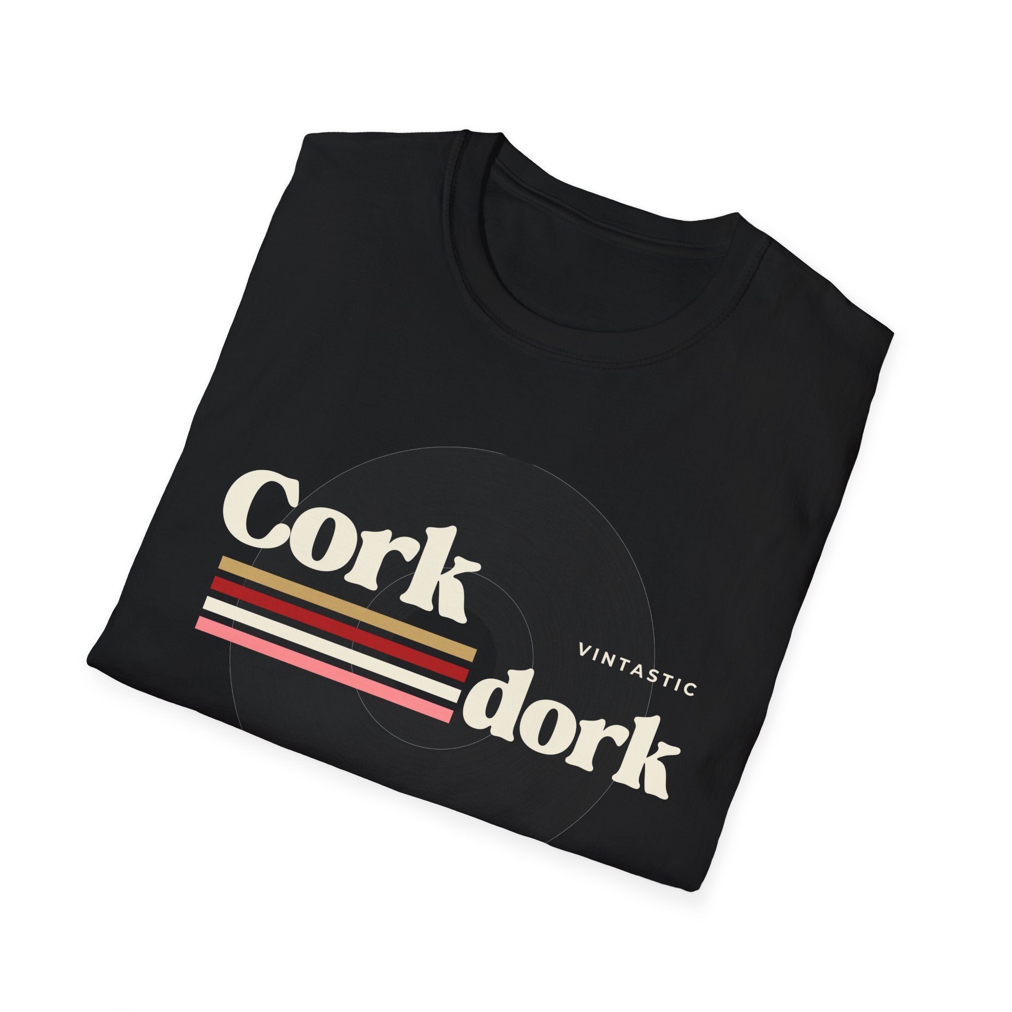 Cork Dork – Retro Wine Tee (Vintastic™ Wine & Vinyl Collection)