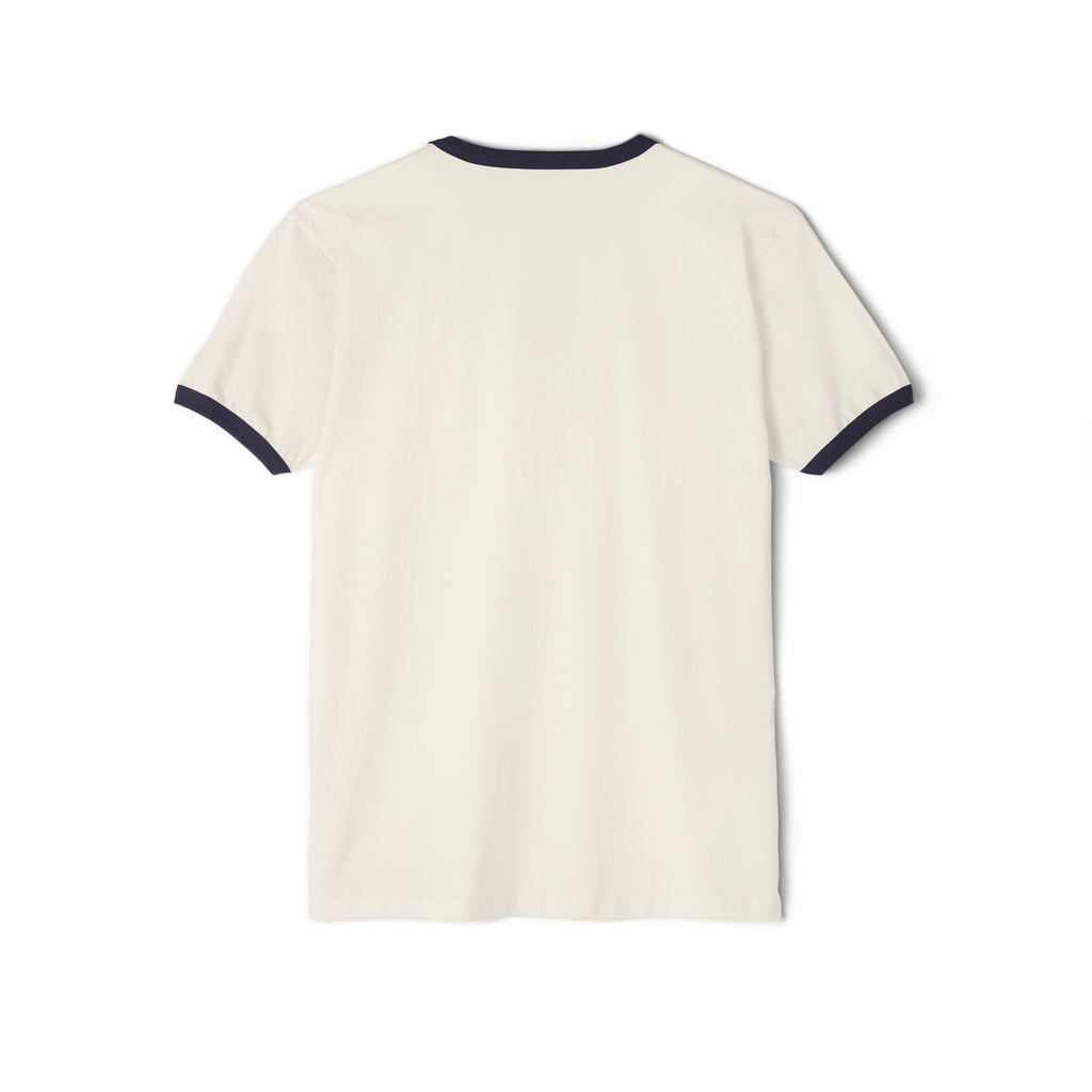 Wine Girl Retro Unisex Cotton Ringer T-Shirt