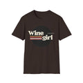 Wine Girl T-Shirt — Vintage Retro Striped Graphic Tee