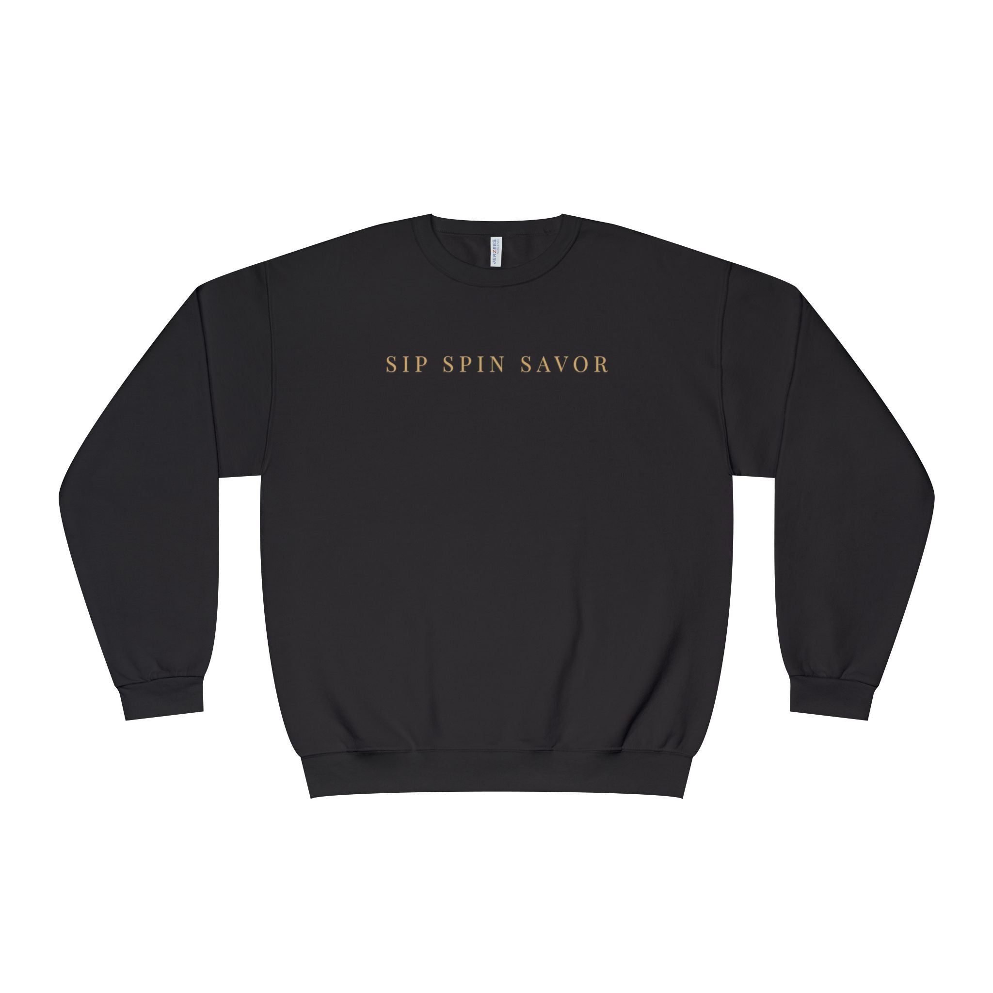 Vintastic Crewneck Sweatshirt — 'Sip Spin Savor' Wine Lover Pullover