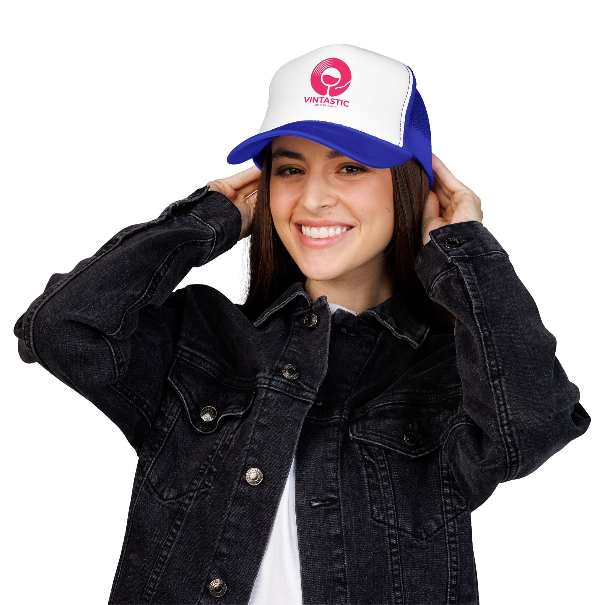 Vintastic Trucker Hat — Retro Wine Logo Foam Cap