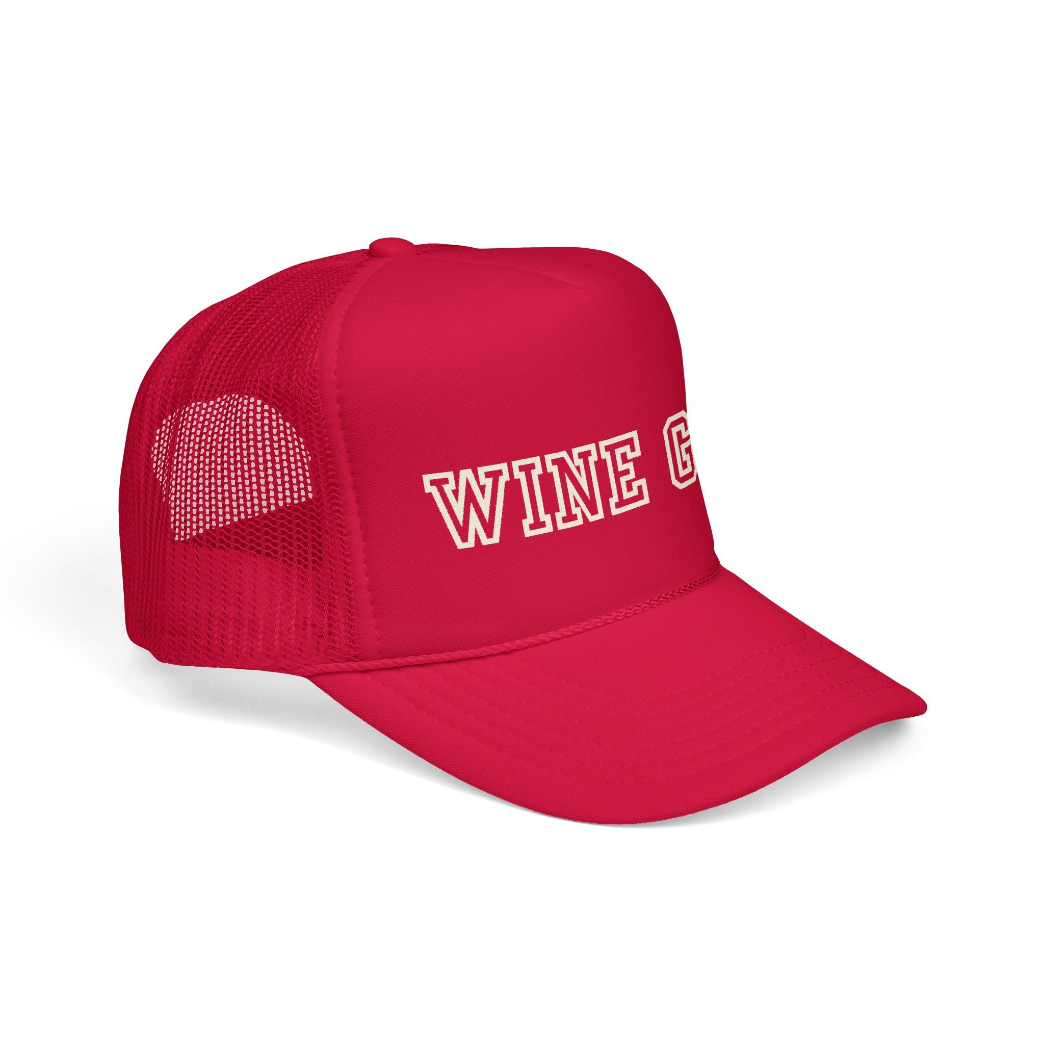 Wine Girl Trucker Cap -by  Vintastic Designs