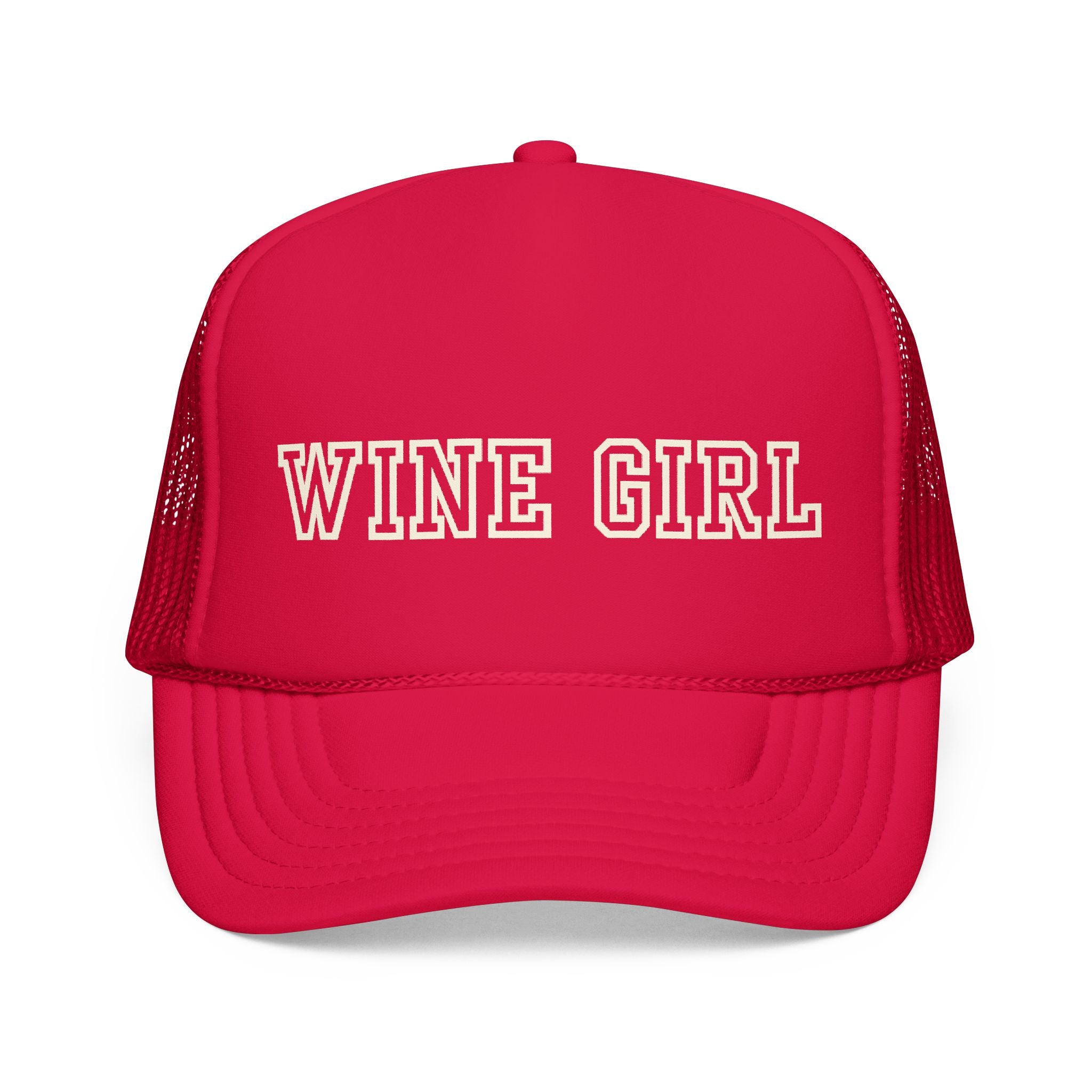 Wine Girl Trucker Cap -by  Vintastic Designs