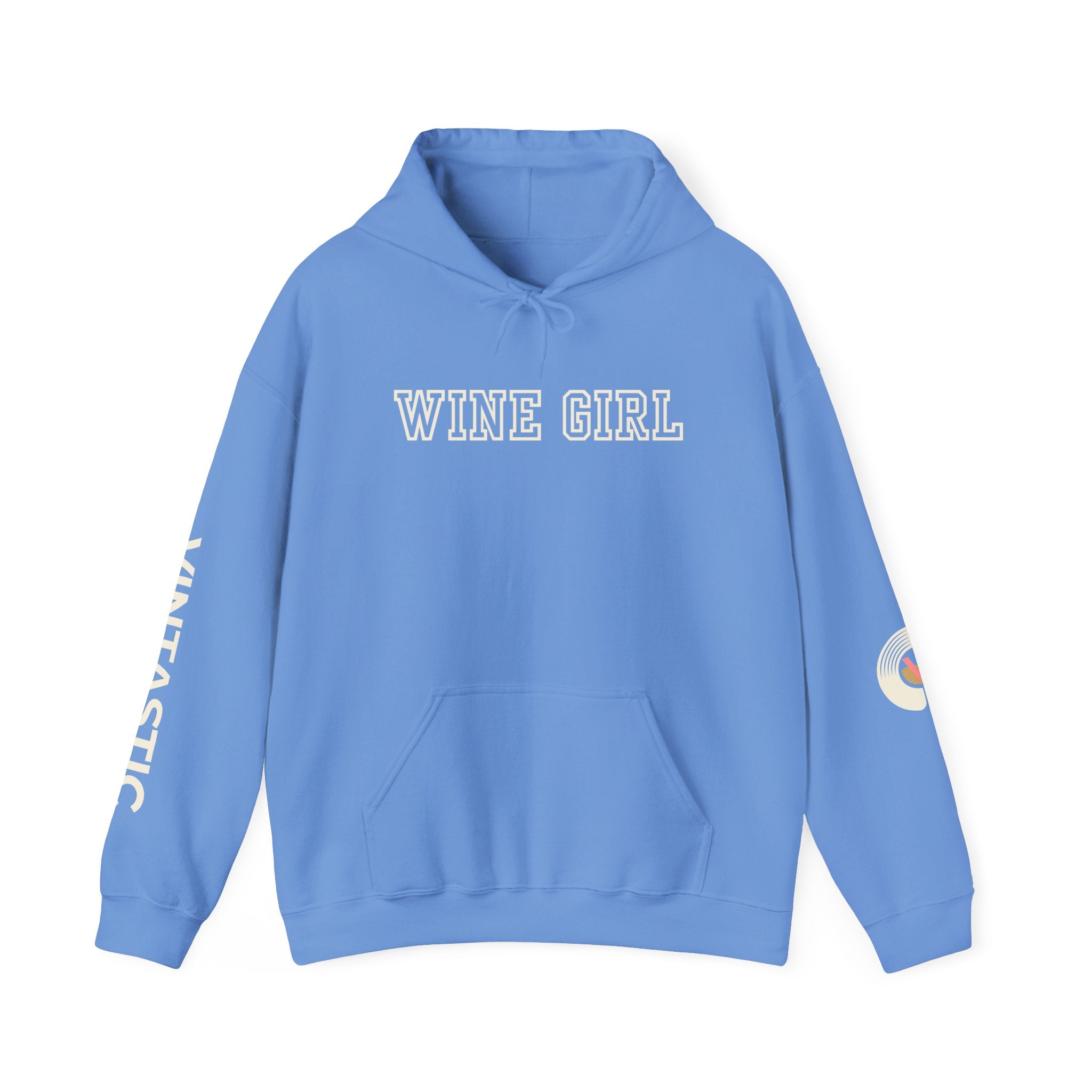 Vintastic Wine Girl Hoodie – Black Unisex Oversized Sweatshirt | Wine Lover Gift