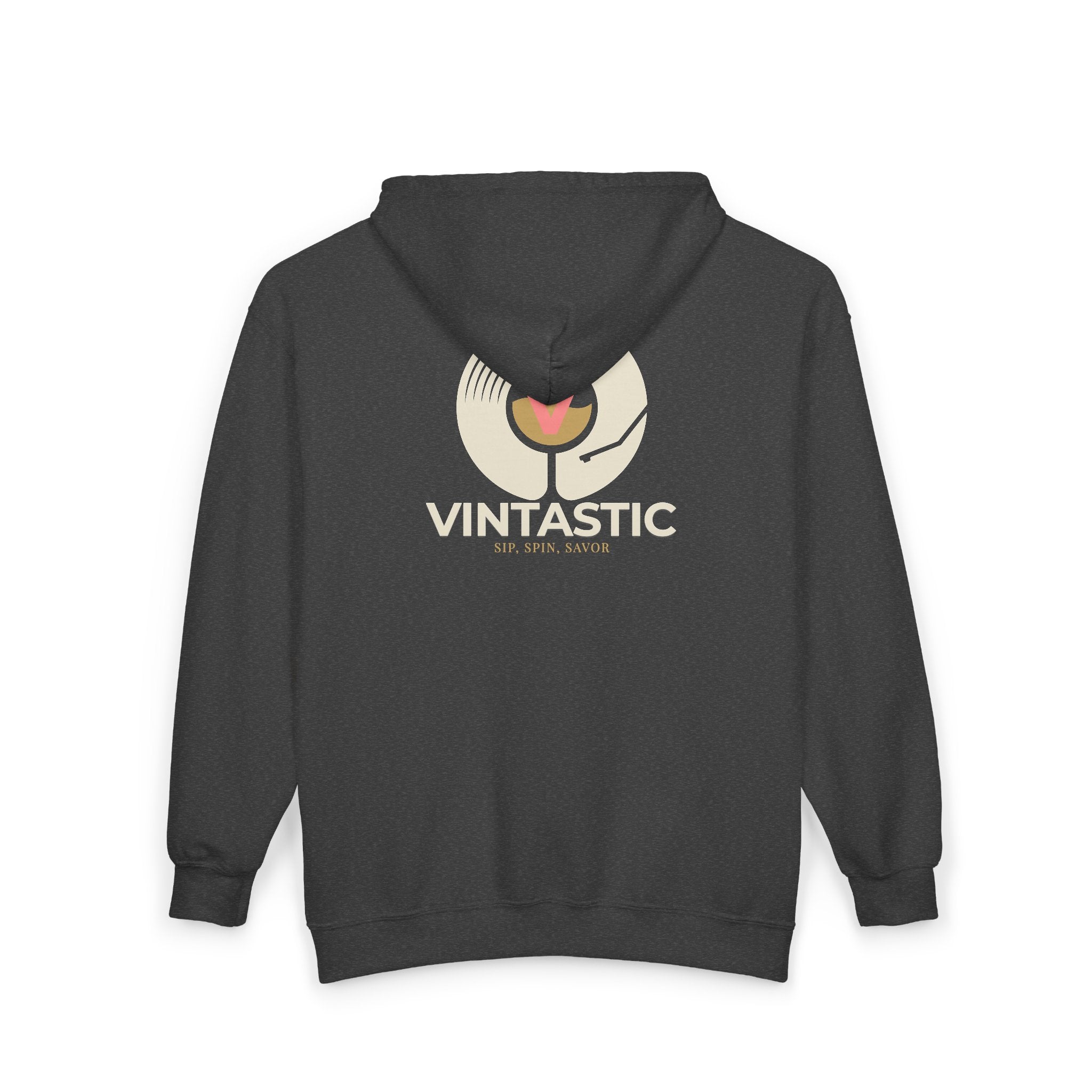 Vintastic Unisex Full Zip Hooded Sweatshirt Pinked