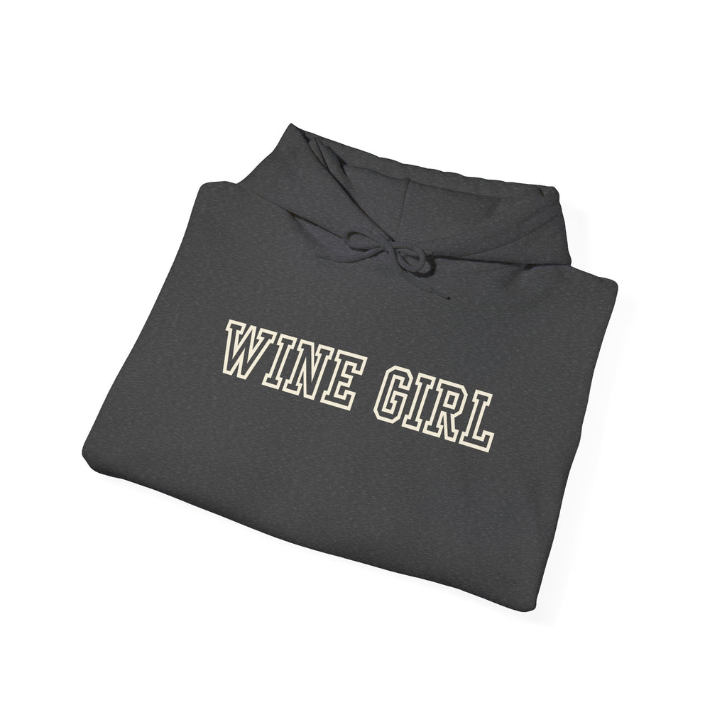 Vintastic Wine Girl Hoodie – Black Unisex Oversized Sweatshirt | Wine Lover Gift