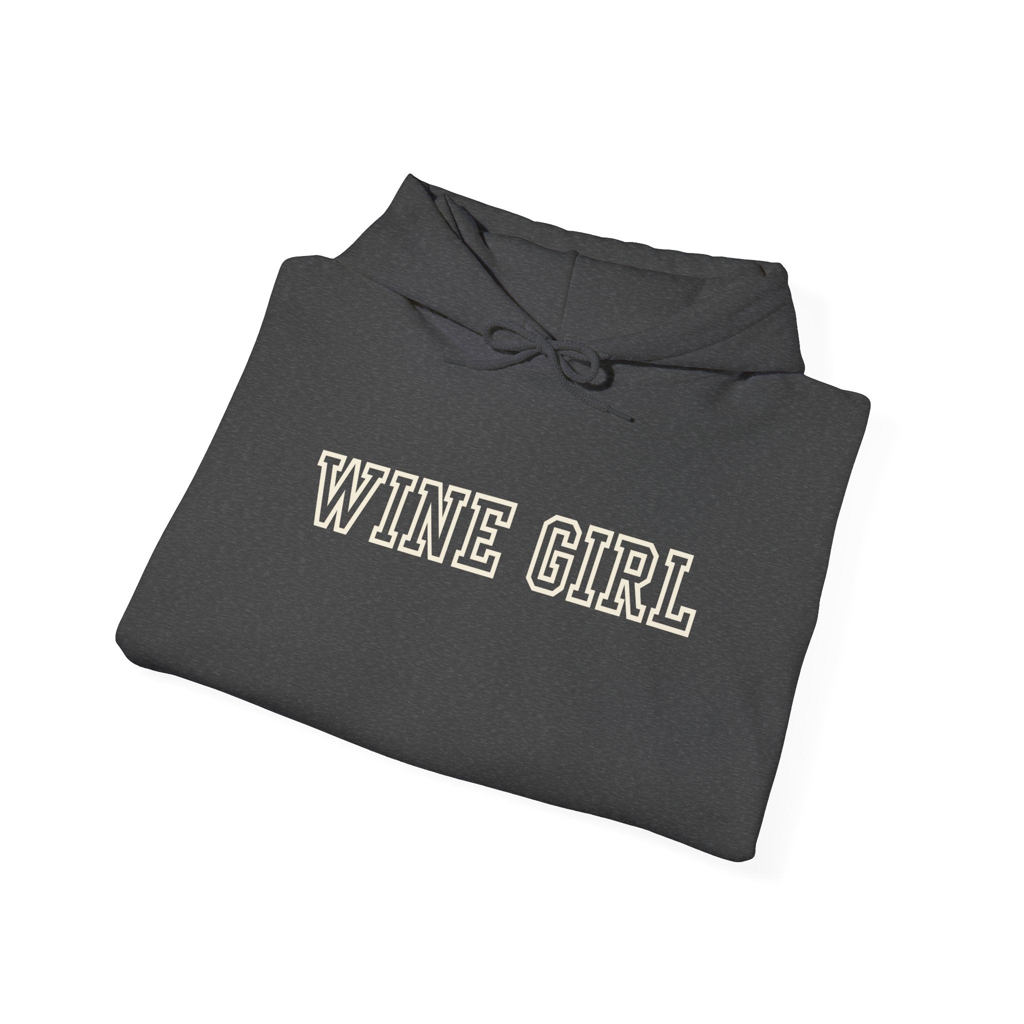 Vintastic Wine Girl Hoodie – Black Unisex Oversized Sweatshirt | Wine Lover Gift