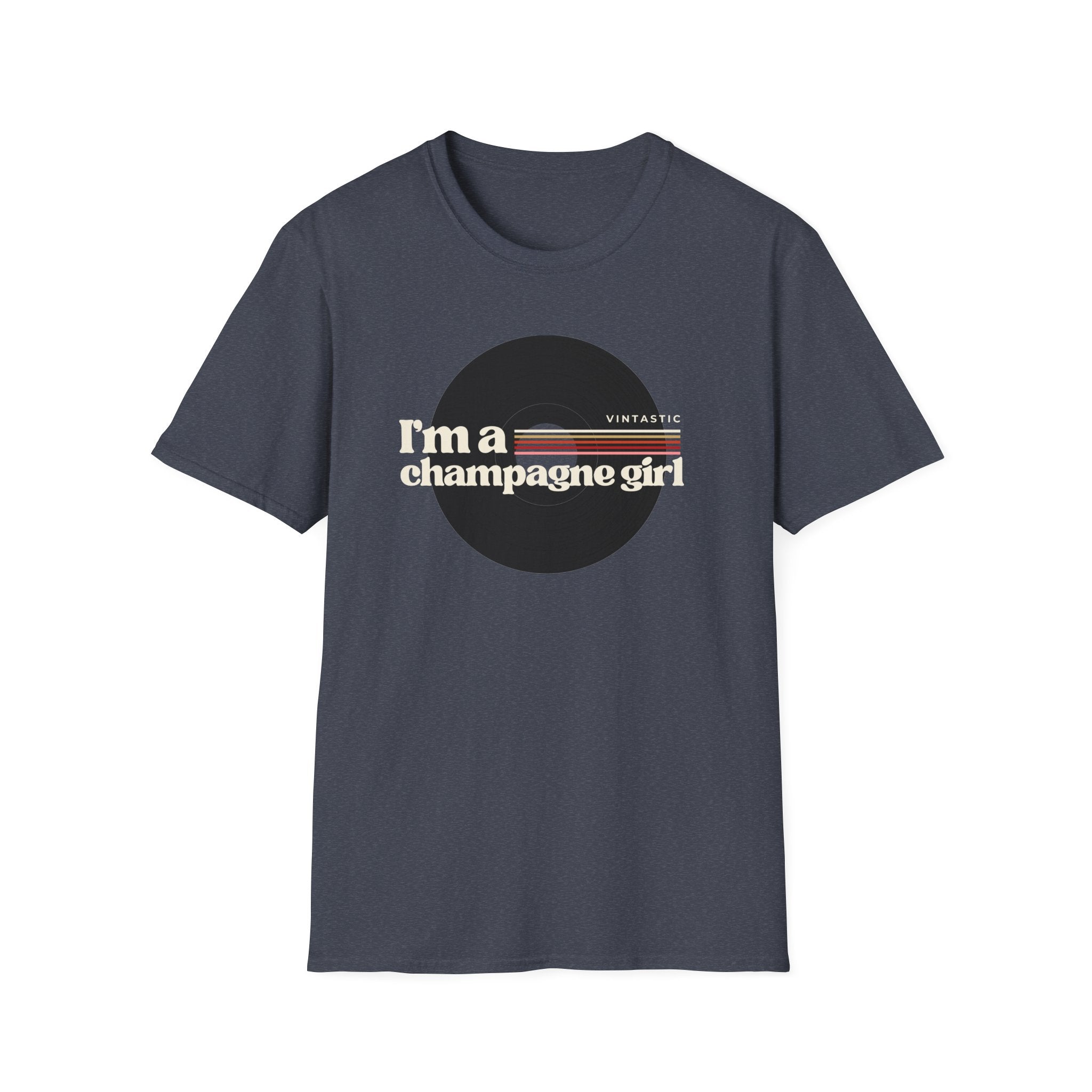 I’m a Champagne Girl Tee – Retro Vinyl Design | Vintastic Wine & Bubbly Collection