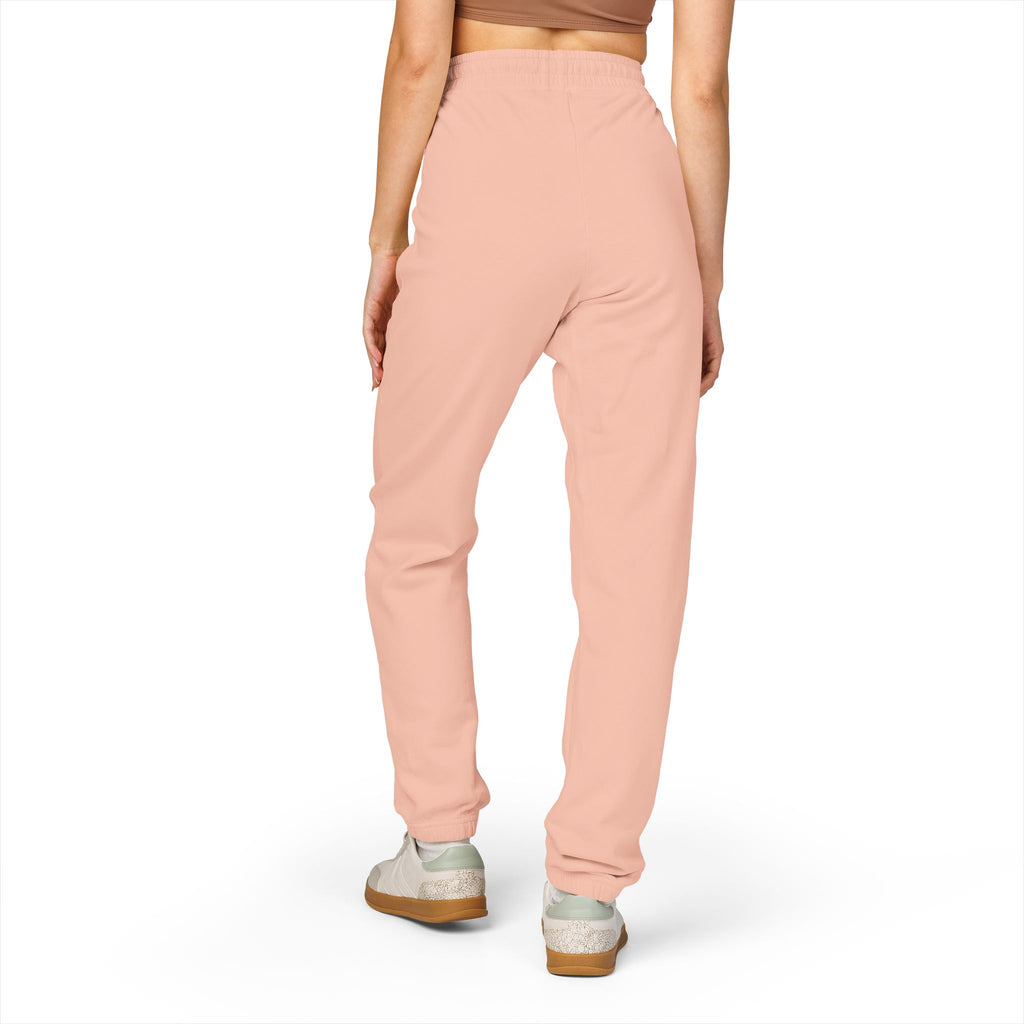 Cozy Champagne Season Sweatpants — Garment-Dyed Fleece Joggers with 'Canyon Club' Logo