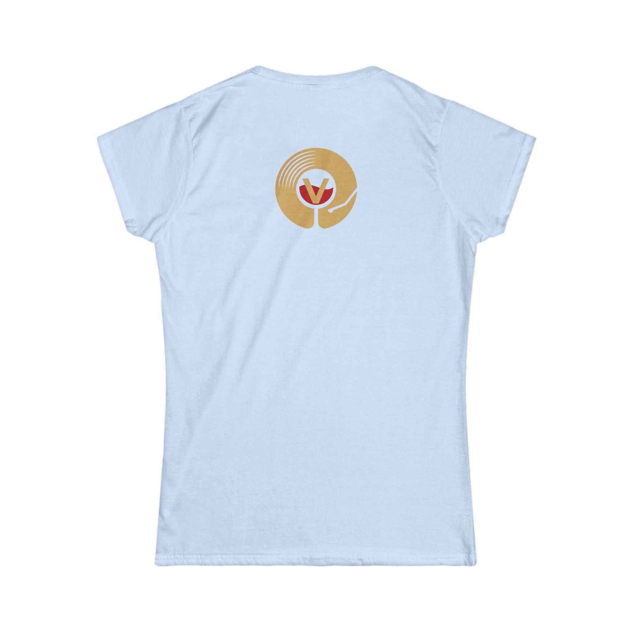 Wine Graphic Tee — Casual Women's White T‑Shirt with Gold 'WINE' Text