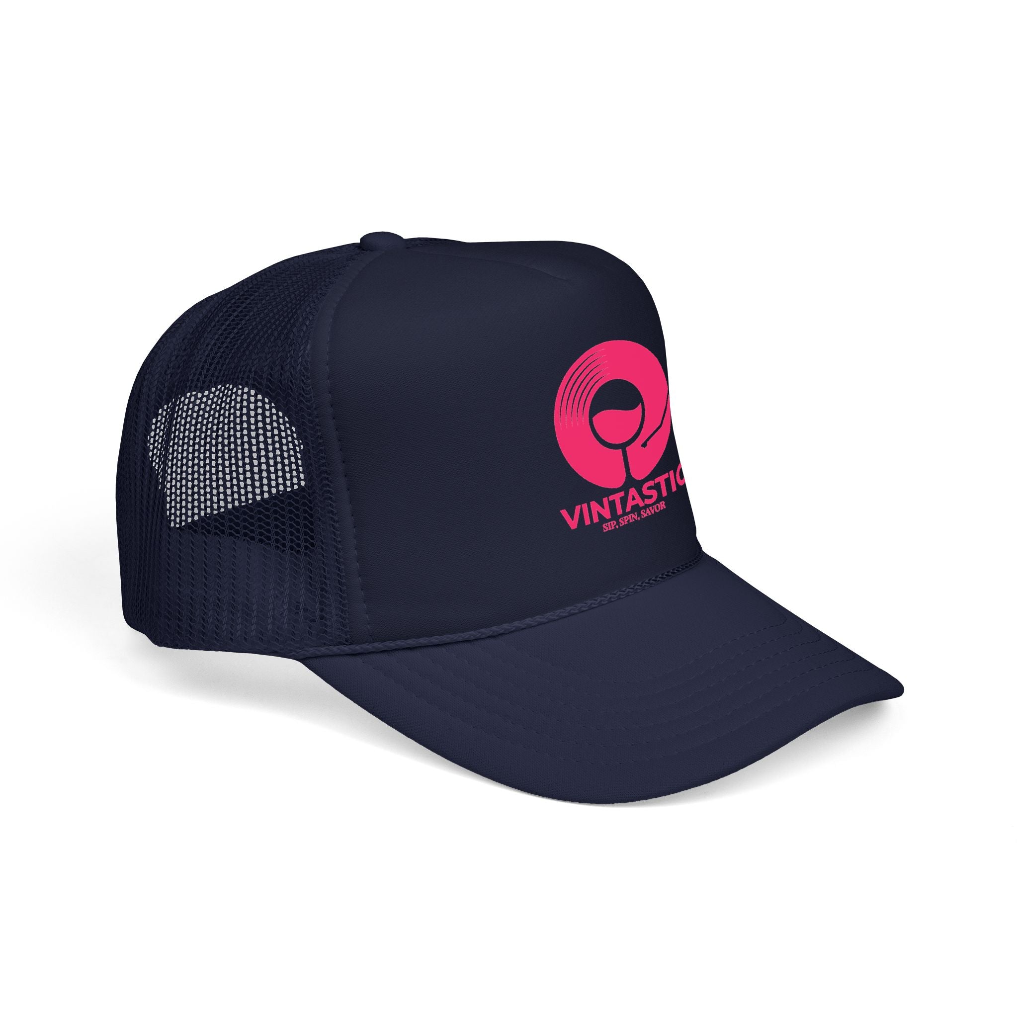 Vintastic Trucker Hat — Retro Wine Logo Foam Cap