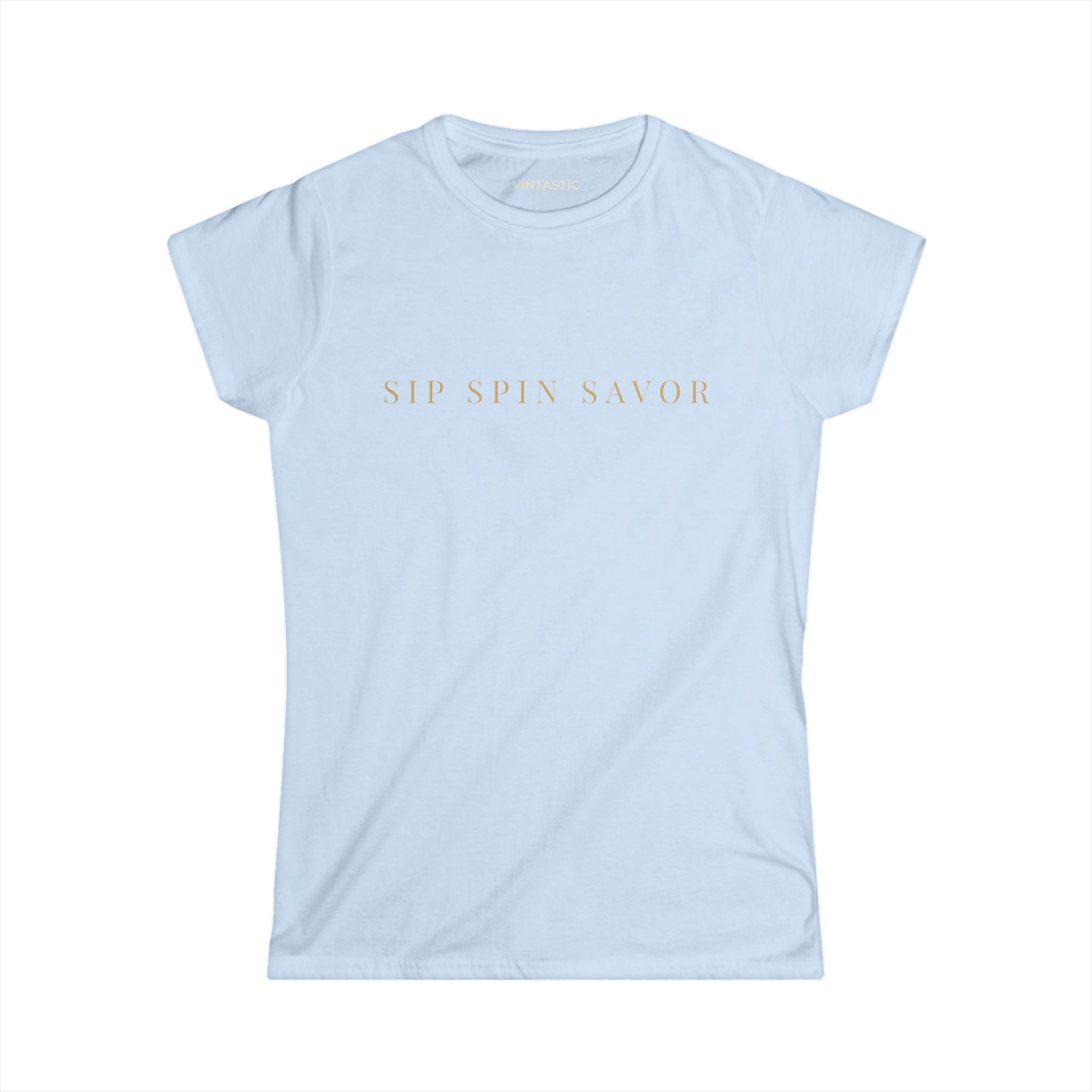 Vintastic Wine Tee — "Sip Sip Savor" Women's Graphic T-Shirt