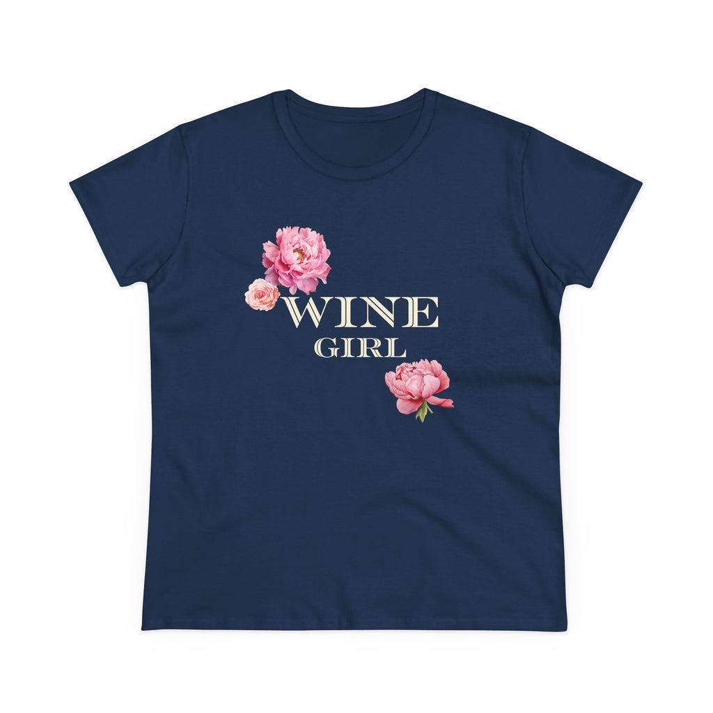 Wine Girl Floral Women's Tee - Perfect for Wine Lovers