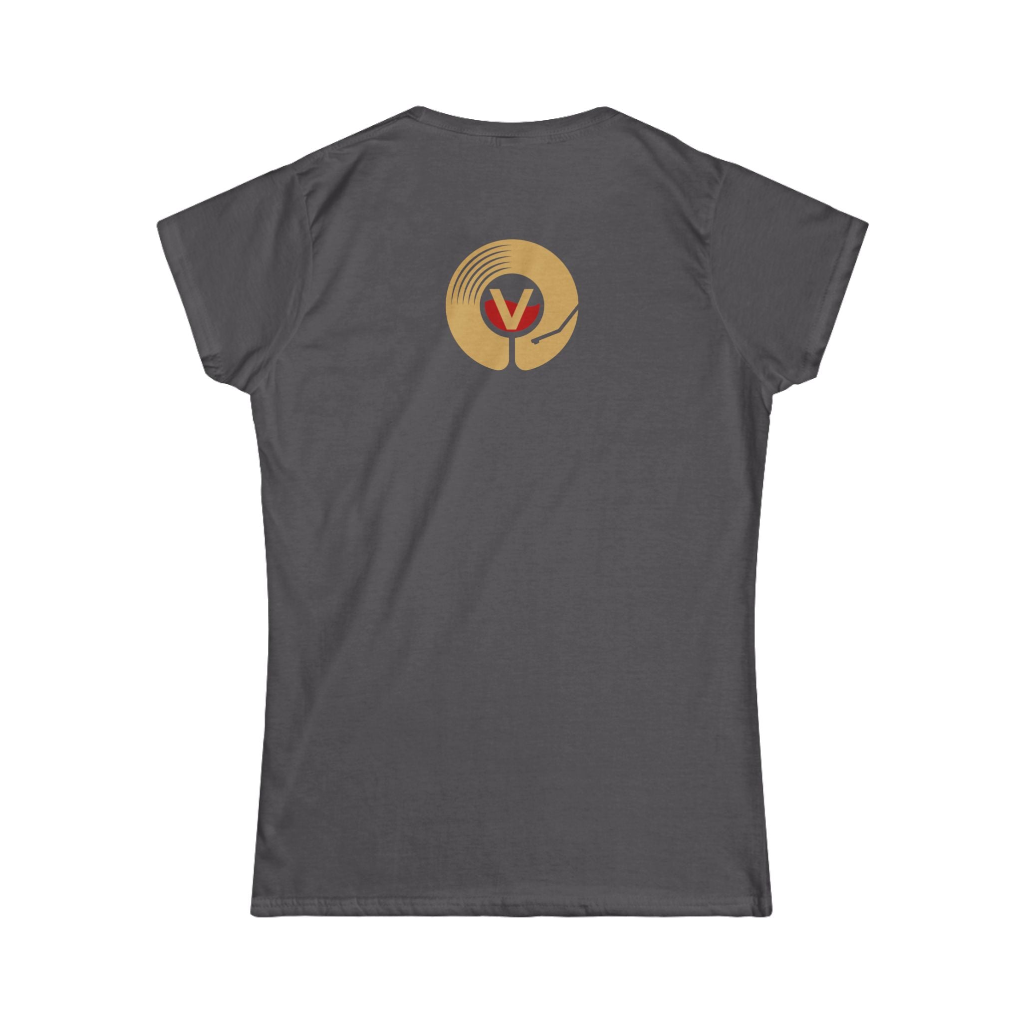 Wine Graphic Tee — Casual Women's White T‑Shirt with Gold 'WINE' Text