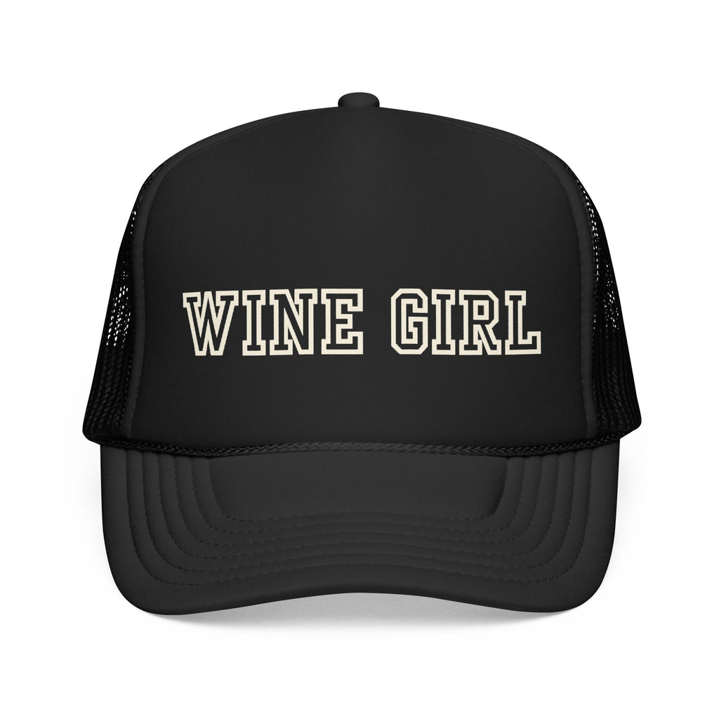Wine Girl Trucker Cap -by  Vintastic Designs
