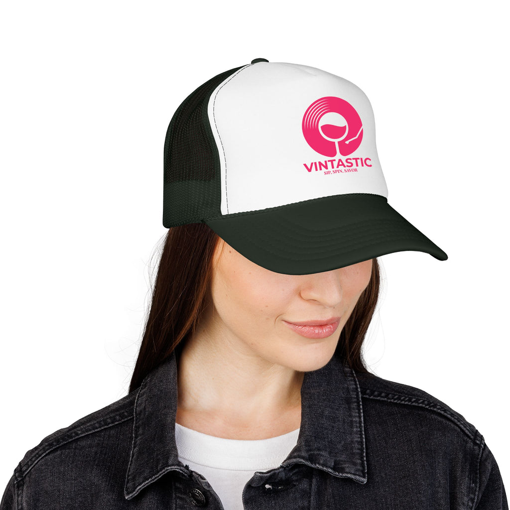 Vintastic Trucker Hat — Retro Wine Logo Foam Cap