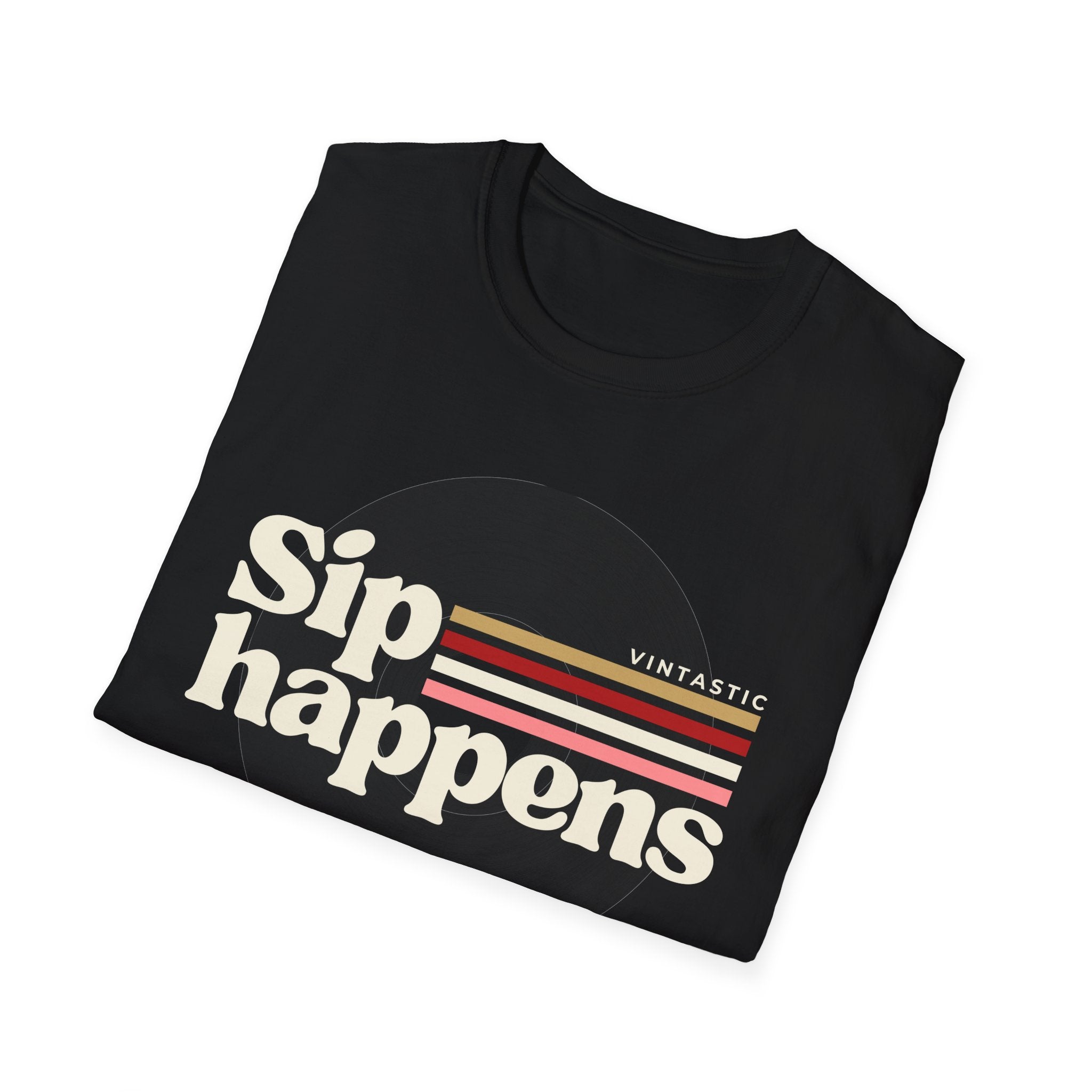 Sip Happens – Vintage Wine Tee (Vintastic™ Wine & Vinyl Collection)