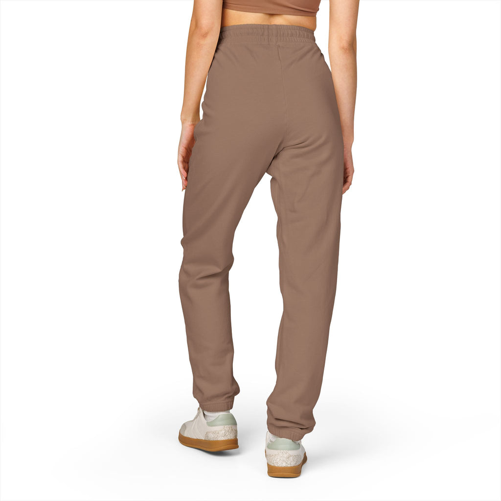 Cozy Champagne Season Sweatpants — Garment-Dyed Fleece Joggers with 'Canyon Club' Logo