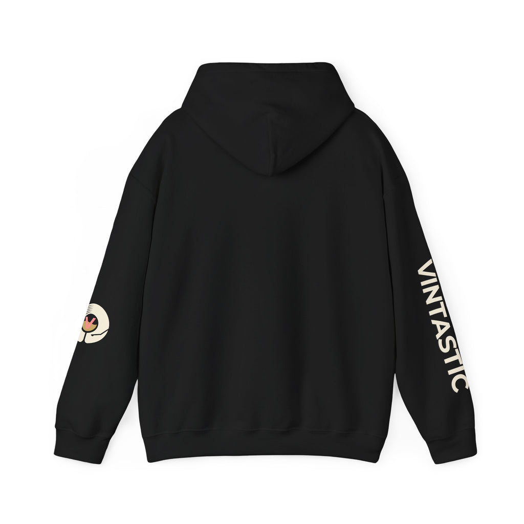 Vintastic Wine Girl Hoodie – Black Unisex Oversized Sweatshirt | Wine Lover Gift
