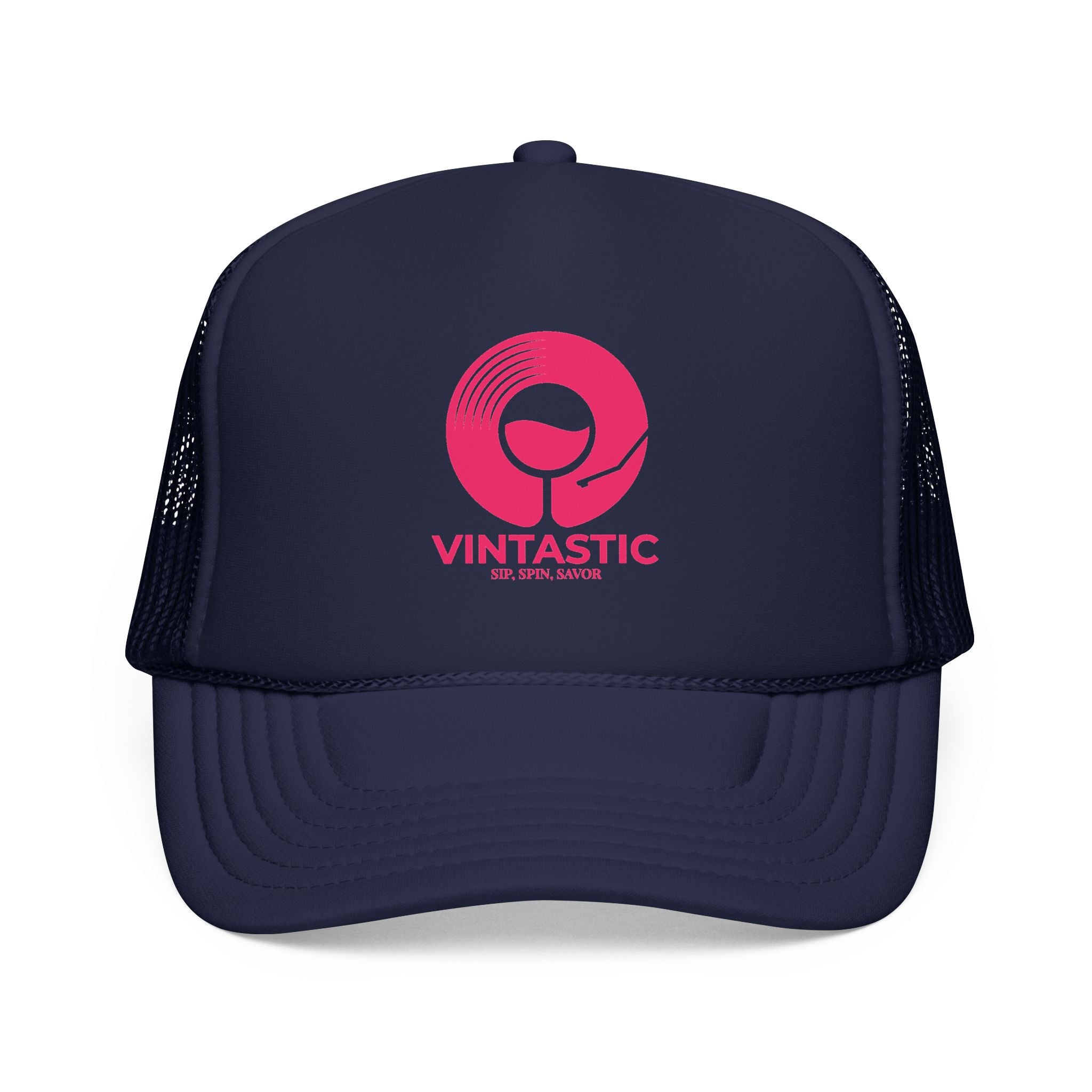 Vintastic Trucker Hat — Retro Wine Logo Foam Cap