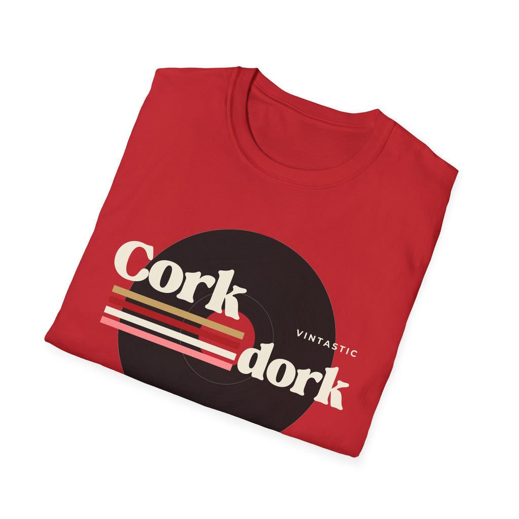 Cork Dork – Retro Wine Tee (Vintastic™ Wine & Vinyl Collection)