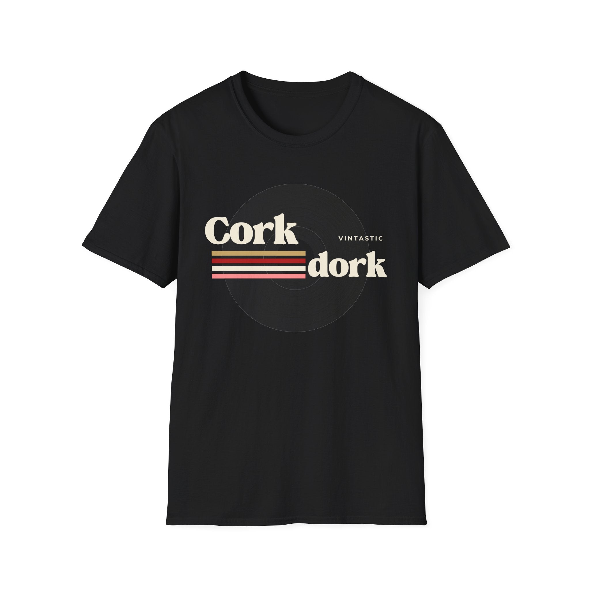 Cork Dork – Retro Wine Tee (Vintastic™ Wine & Vinyl Collection)