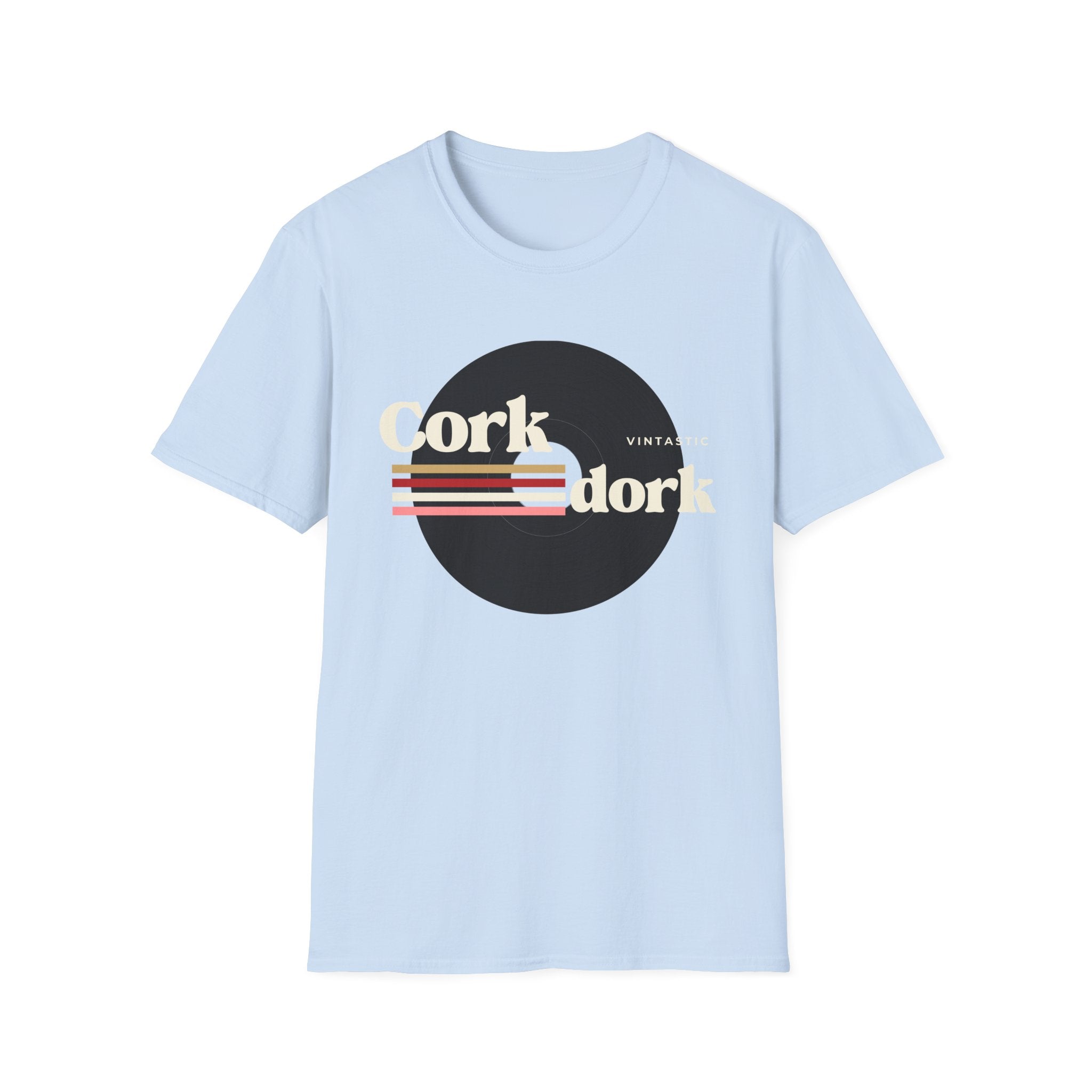Cork Dork – Retro Wine Tee (Vintastic™ Wine & Vinyl Collection)