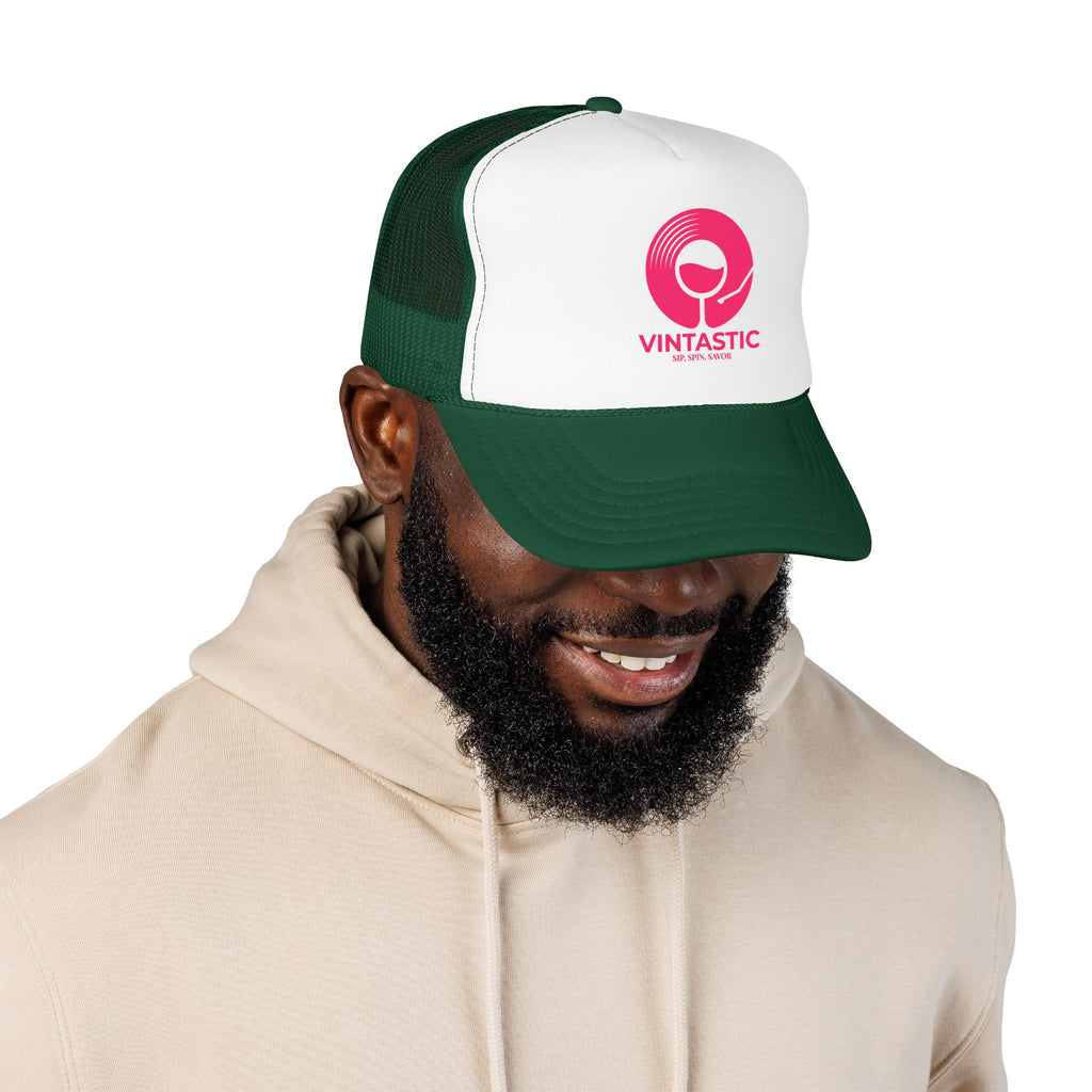Vintastic Trucker Hat — Retro Wine Logo Foam Cap