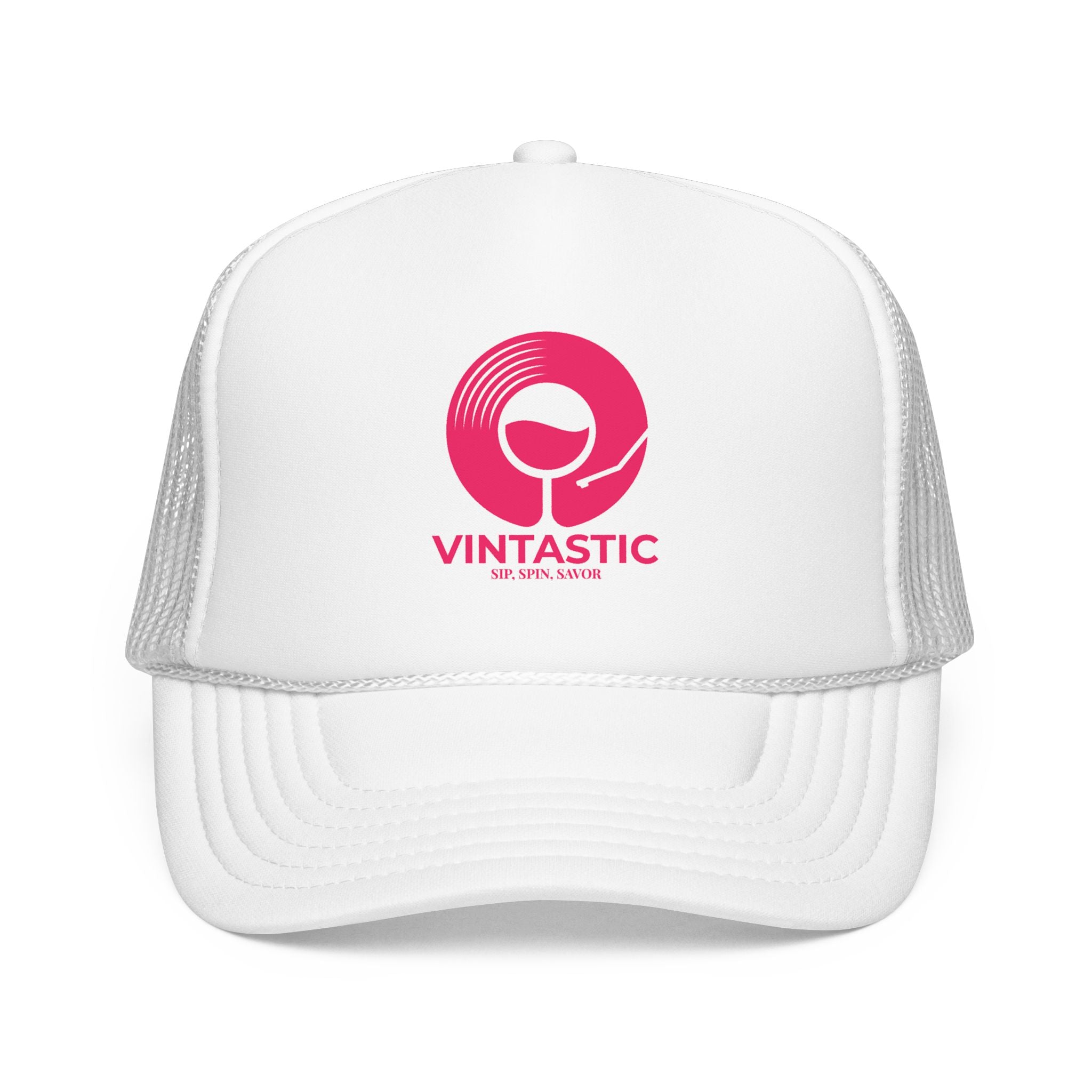 Vintastic Trucker Hat — Retro Wine Logo Foam Cap