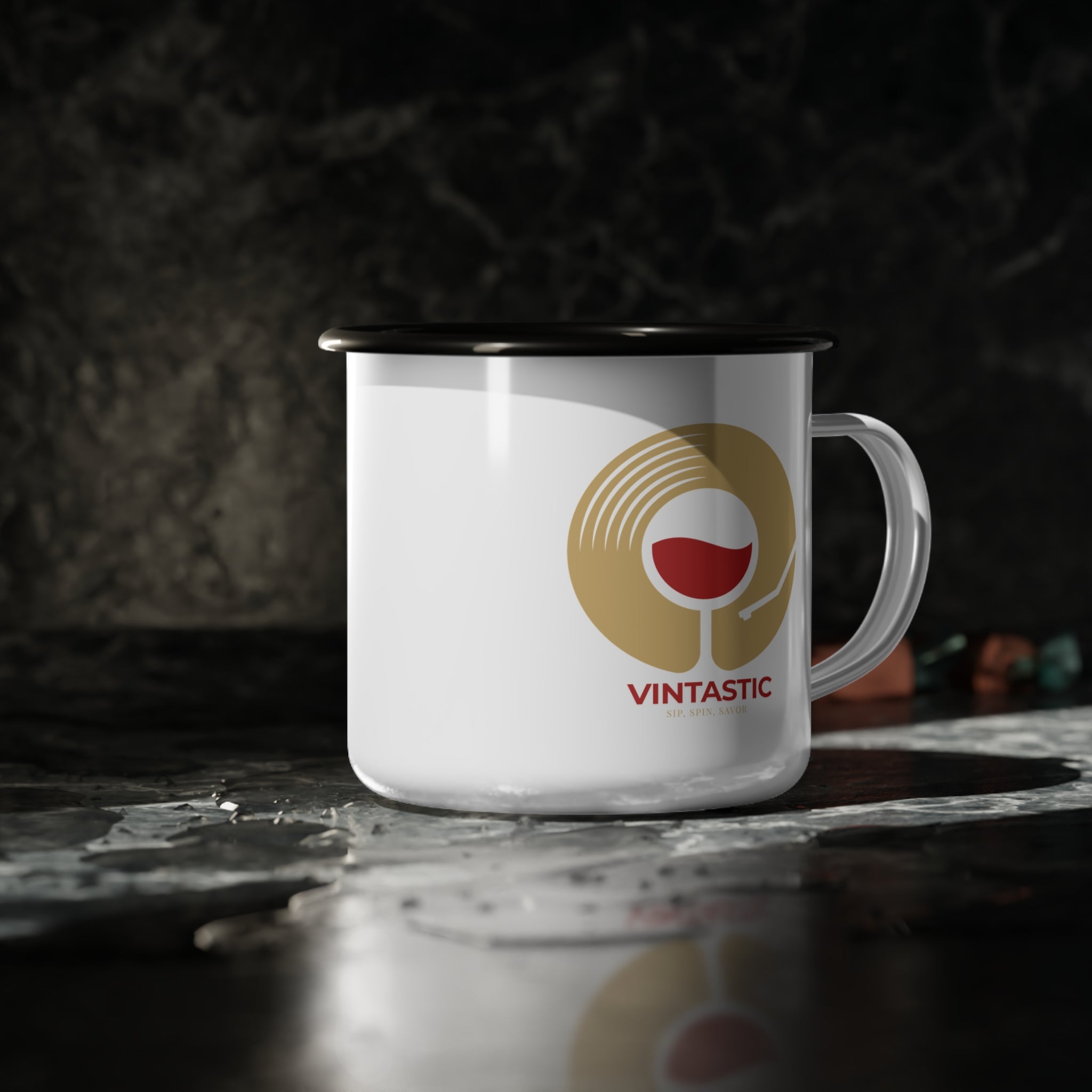 Vintastic Enamel Camp Cup - Ideal for Wine Lovers | Perfect for Outdoor Adventures & Gatherings