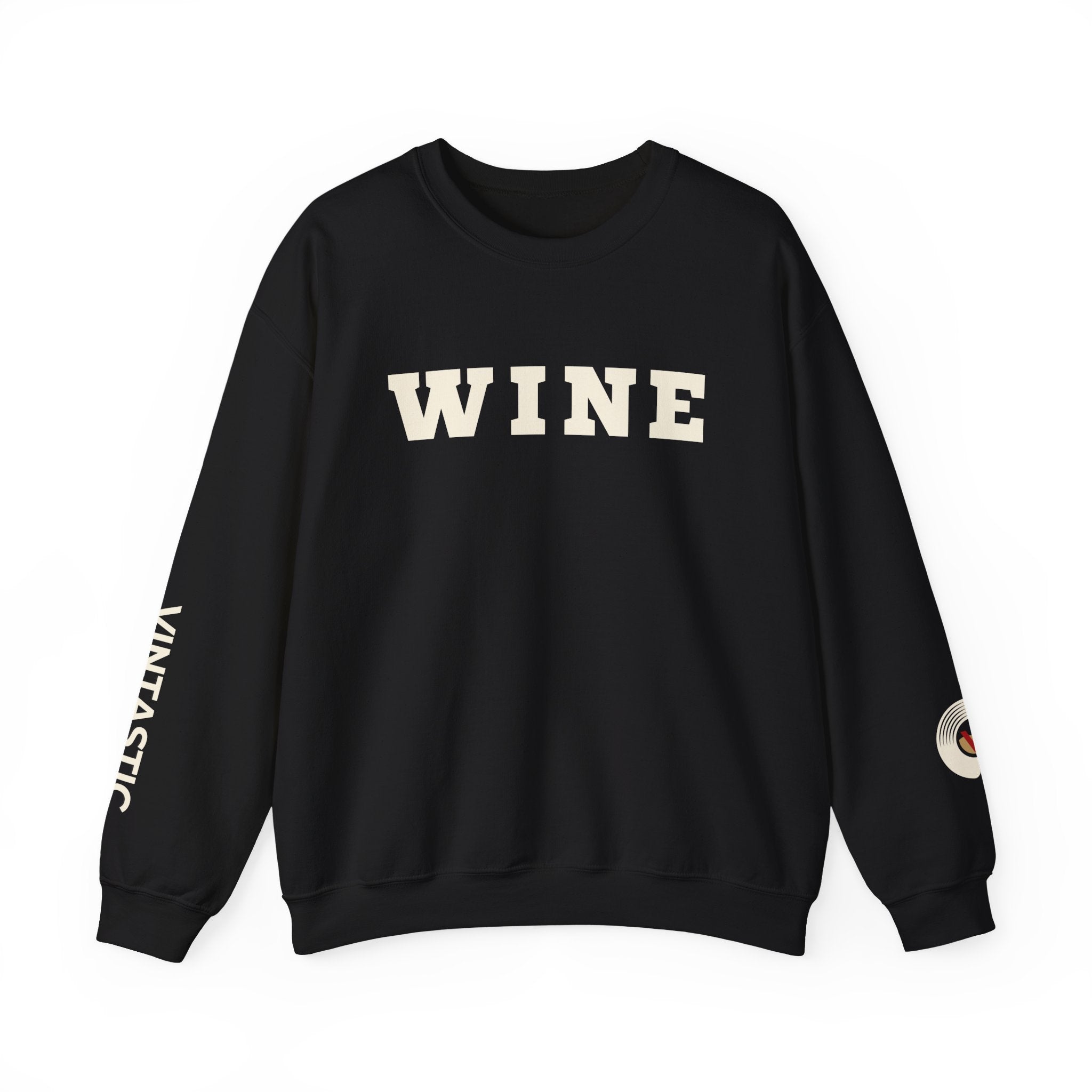 WINE Crewneck — Cozy. Classy. Vintastic.