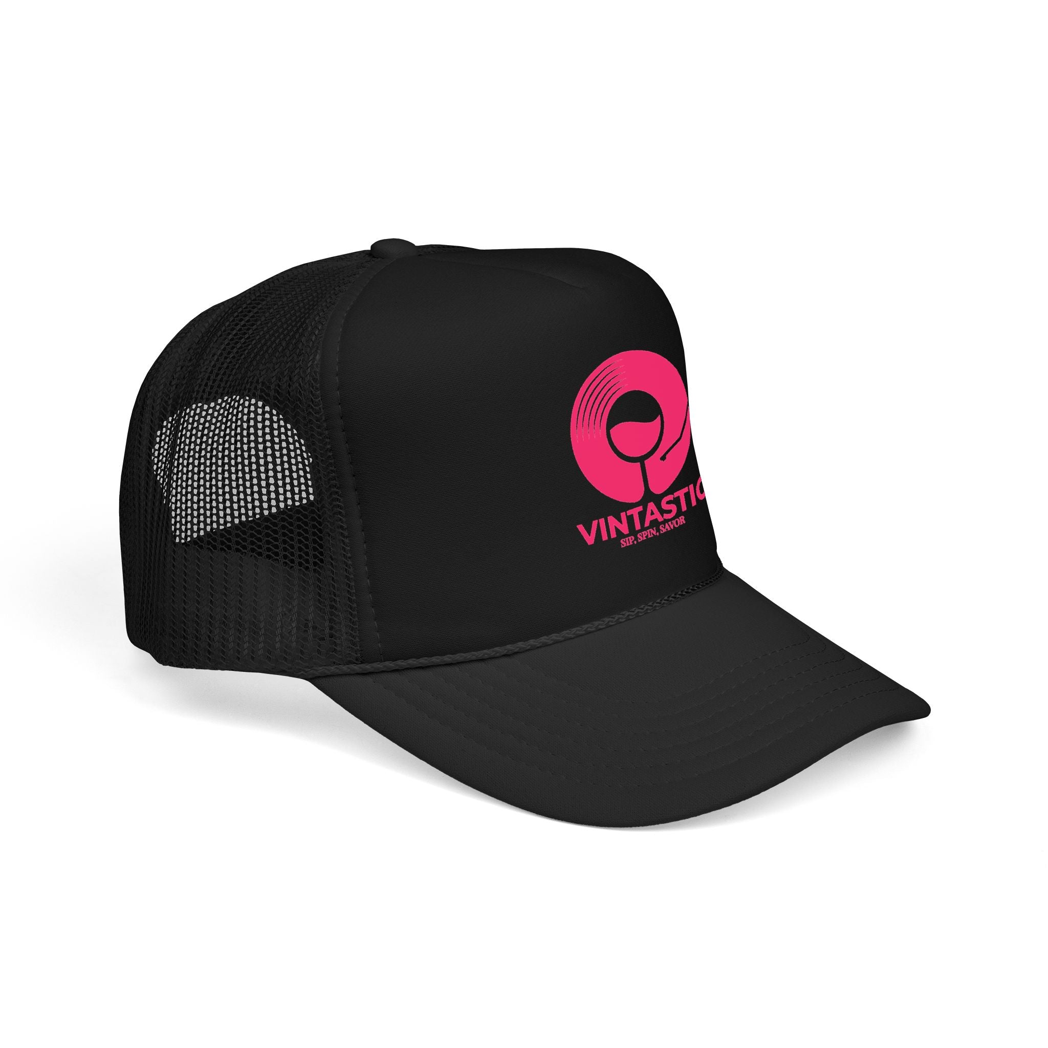 Vintastic Trucker Hat — Retro Wine Logo Foam Cap