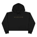 Vintastic Wine Crop Hoodie — Retro Vinyl Wine Logo Cropped Sweatshirt