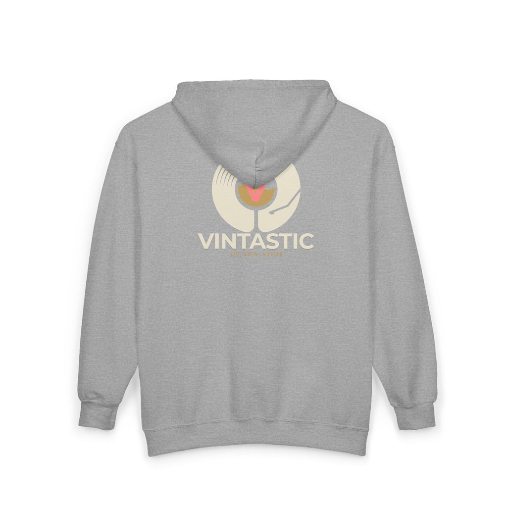 Vintastic Unisex Full Zip Hooded Sweatshirt Pinked