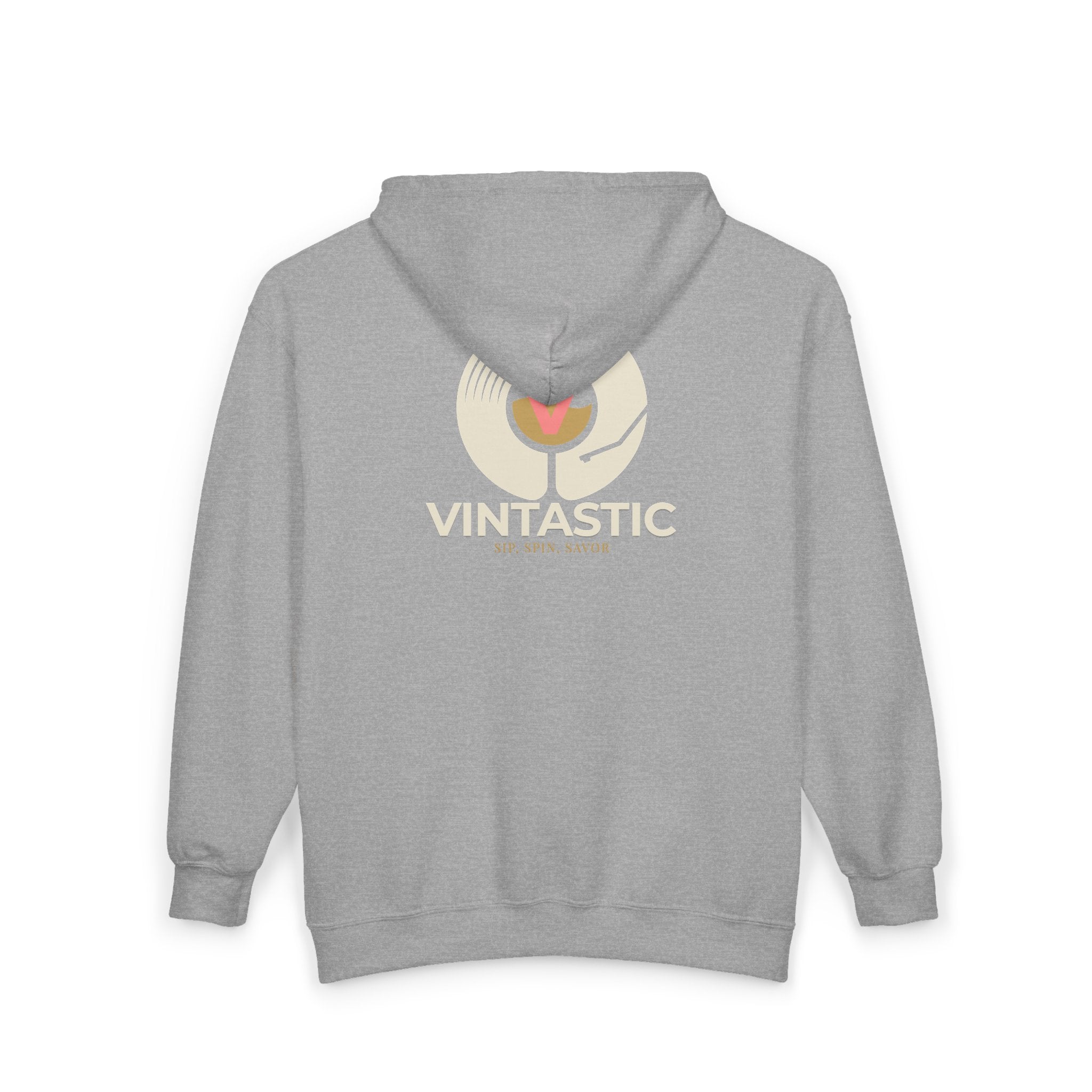 Vintastic Unisex Full Zip Hooded Sweatshirt Pinked