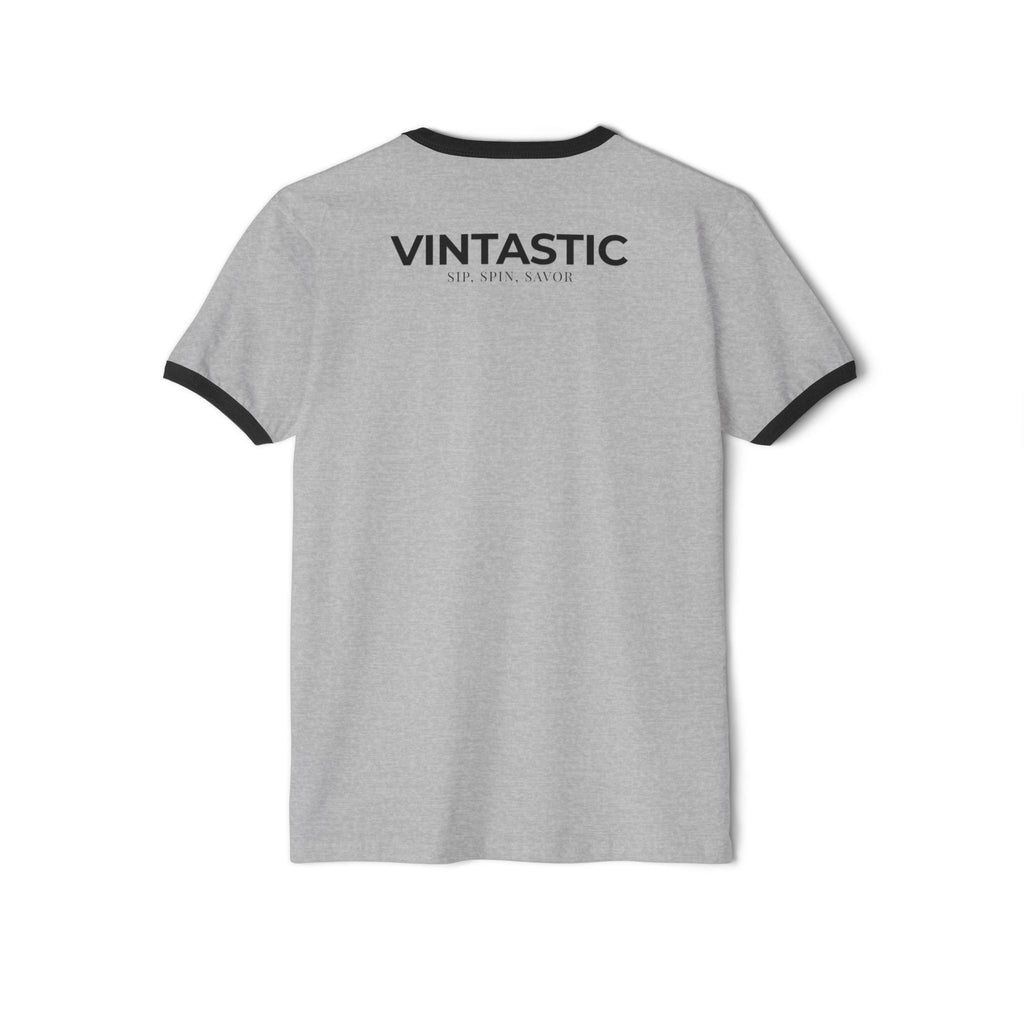 Wine Girl Ringer T-Shirt — Floral Butterfly Retro Vibe