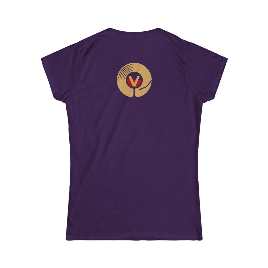 Wine Graphic Tee — Casual Women's White T‑Shirt with Gold 'WINE' Text