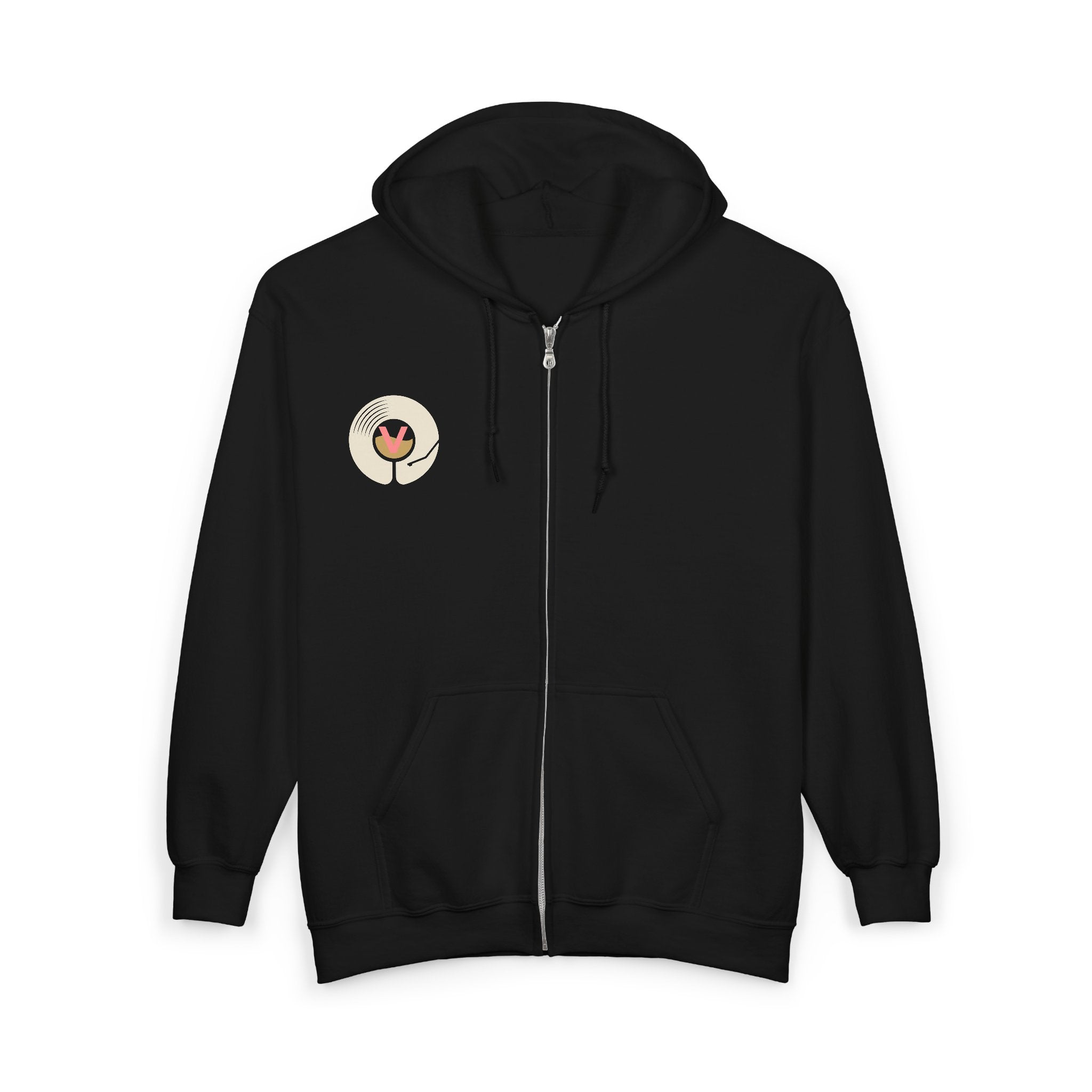 Vintastic Unisex Full Zip Hooded Sweatshirt Pinked