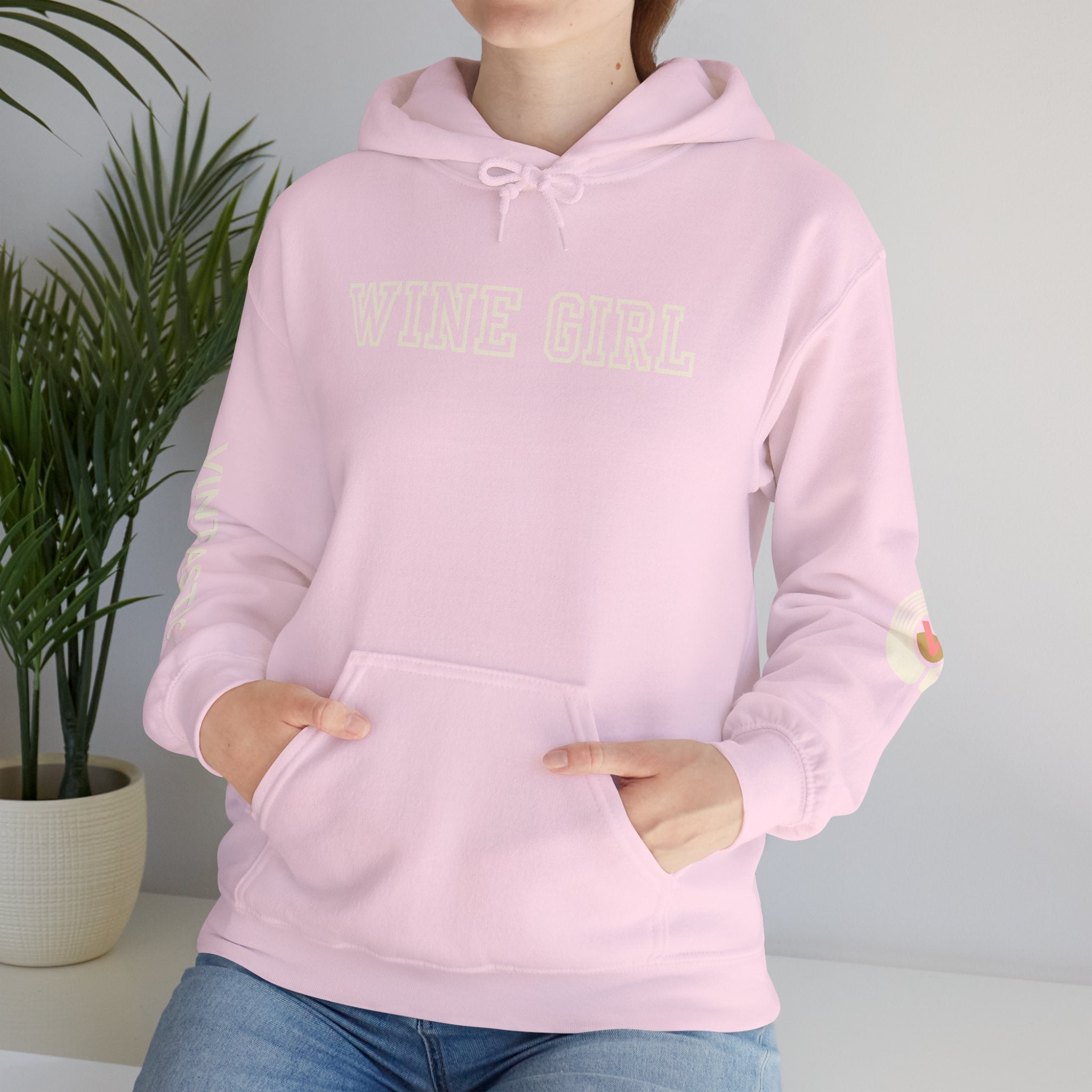 Vintastic Wine Girl Hoodie – Black Unisex Oversized Sweatshirt | Wine Lover Gift