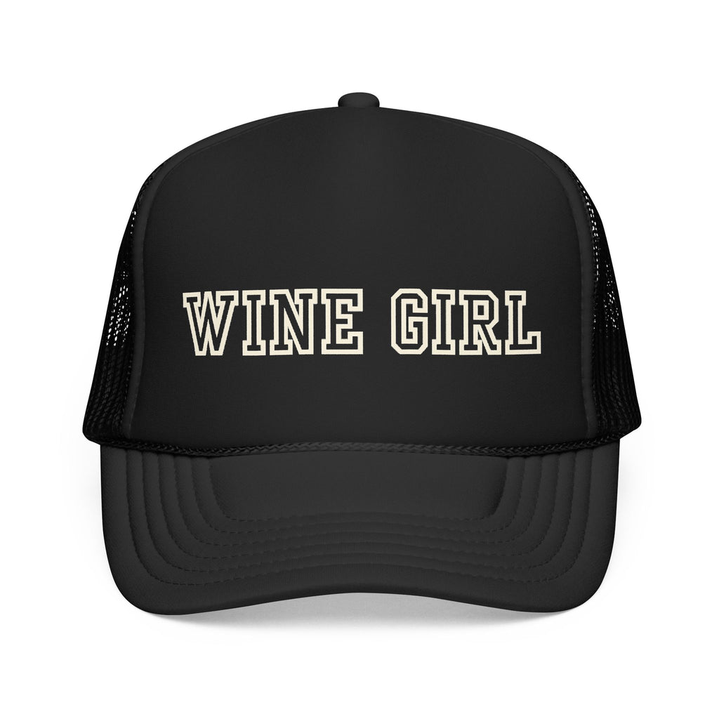 Wine Girl Trucker Cap -by  Vintastic Designs